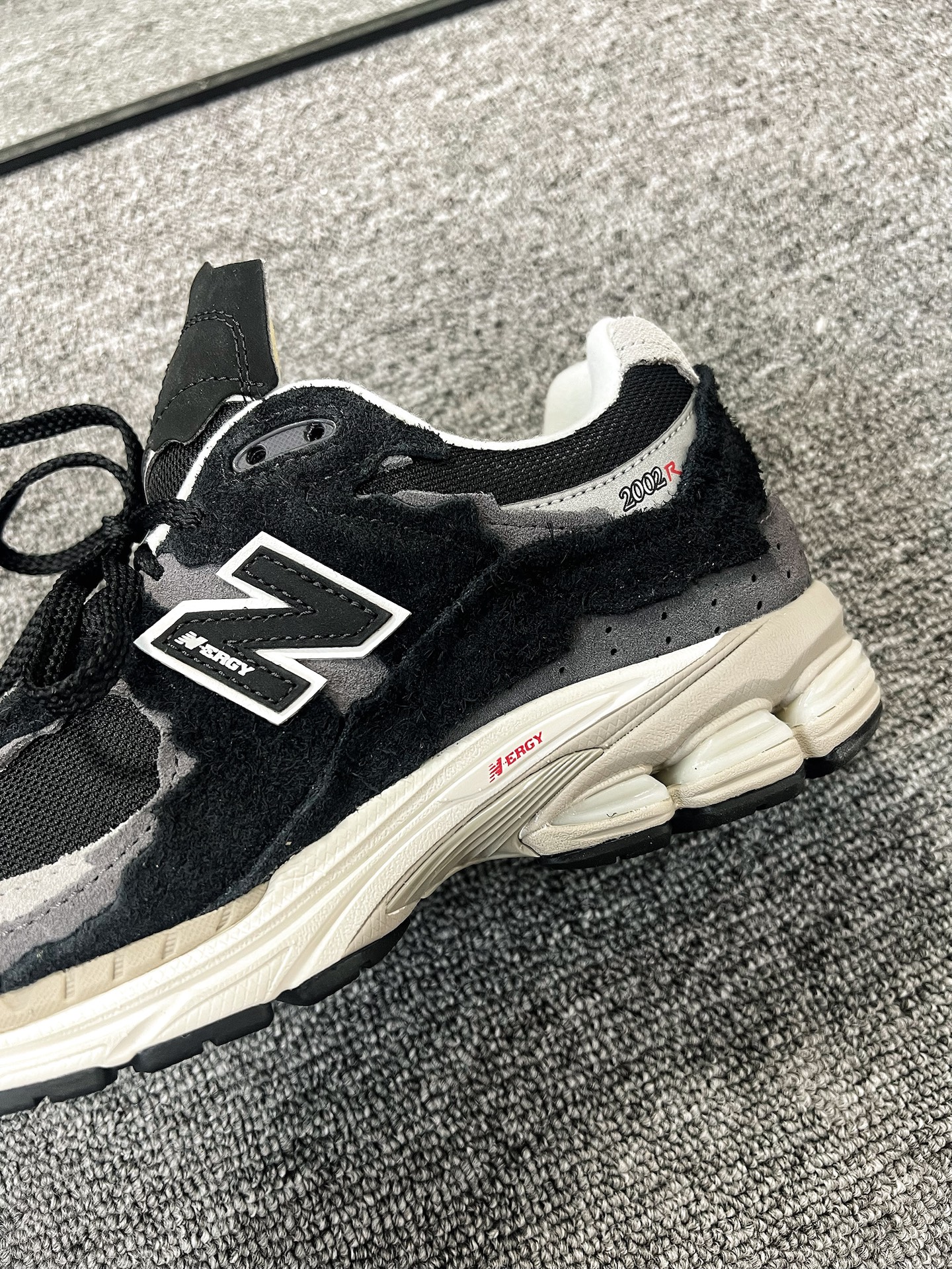 custom review-New Balance NB 2002R Устойчивый к истиранию низкий топ для бега на длинные дистанции спринт беговые кроссовки унисекс черный серый