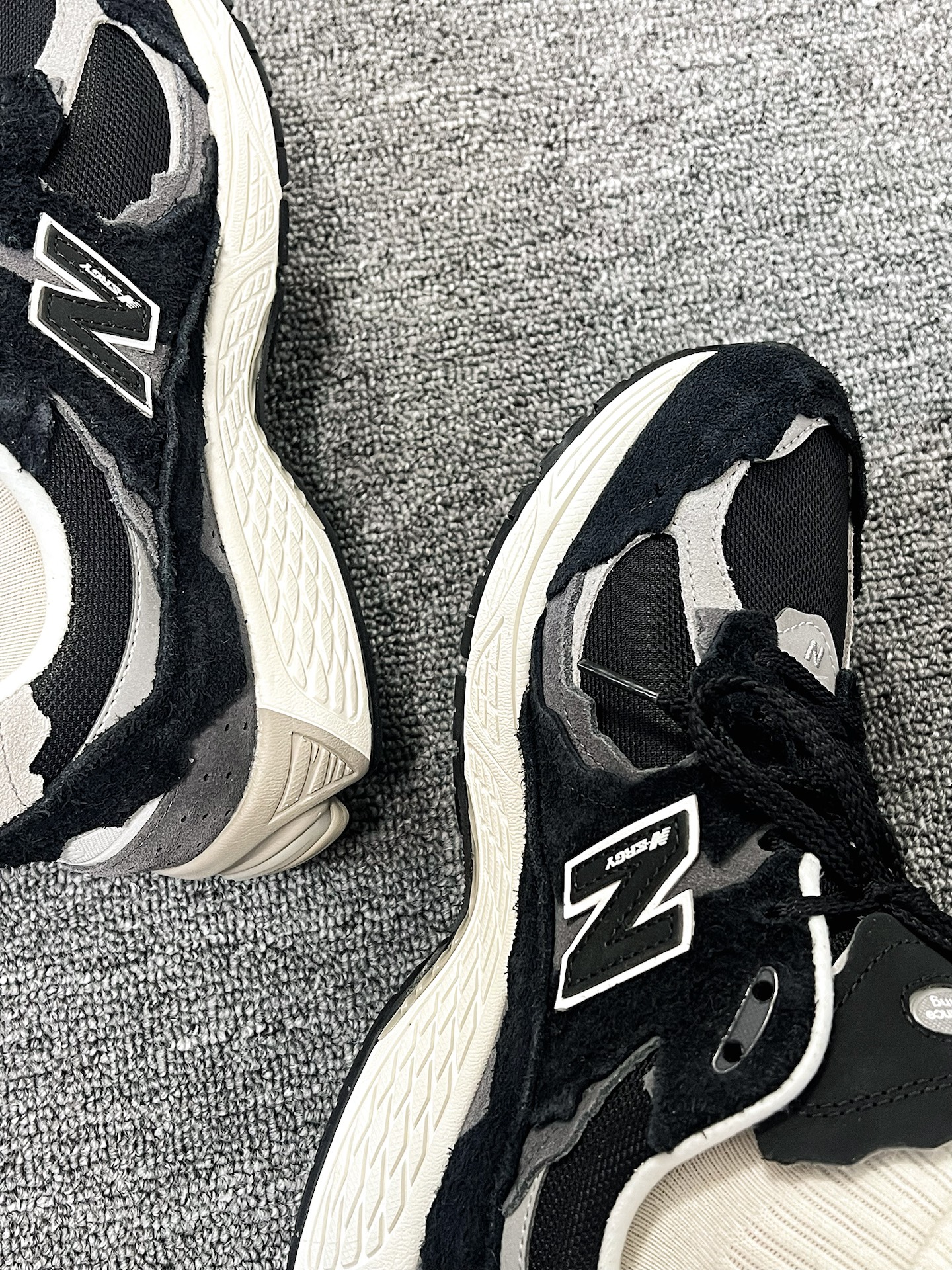 custom review-New Balance NB 2002R Устойчивый к истиранию низкий топ для бега на длинные дистанции спринт беговые кроссовки унисекс черный серый