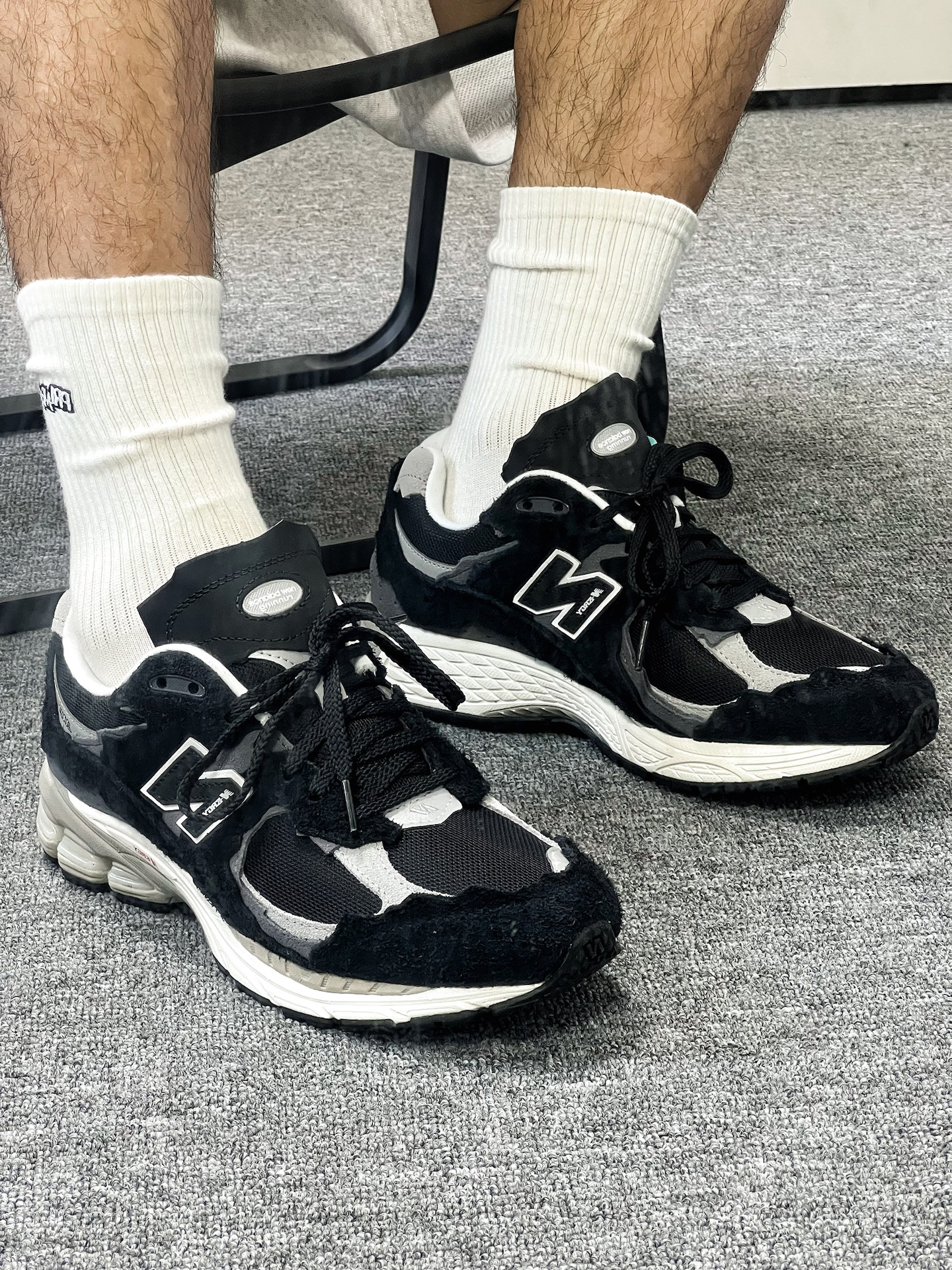 custom review-New Balance NB 2002R Устойчивый к истиранию низкий топ для бега на длинные дистанции спринт беговые кроссовки унисекс черный серый