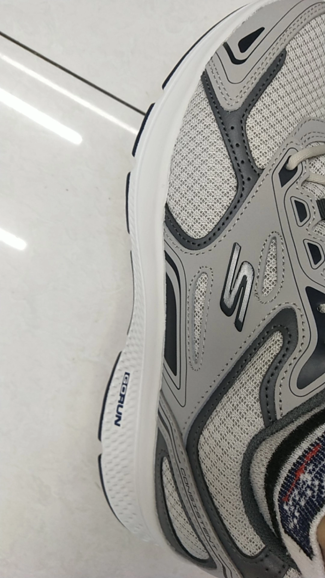 custom review-Skechers Go Run Consistent Low Топ Беговые кроссовки Мужской Серый