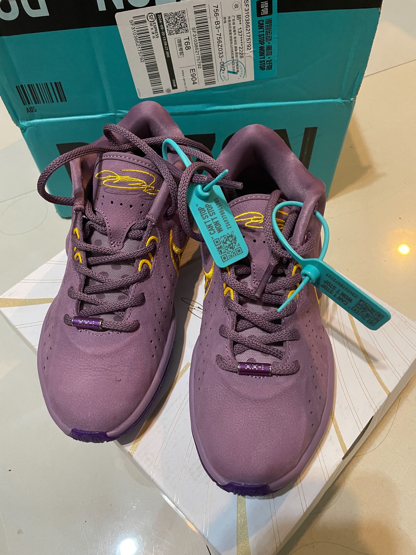 custom review-nike Lebron 21 Противоскользящие амортизаторы низкие детские баскетбольные кроссовки фиолетовые пыль