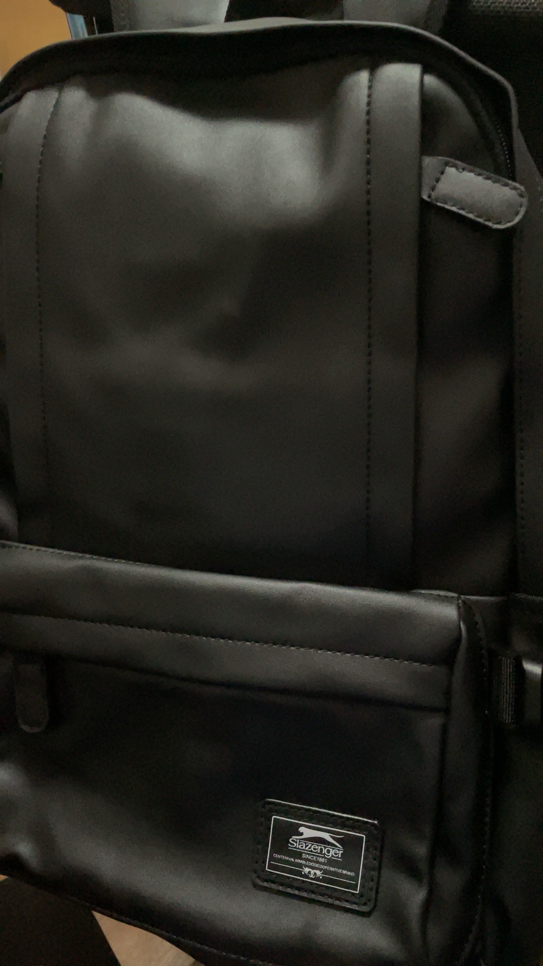custom review-Slazenger Мягкая кожа Рюкзак Стандартный (Standard) Мужской Черный