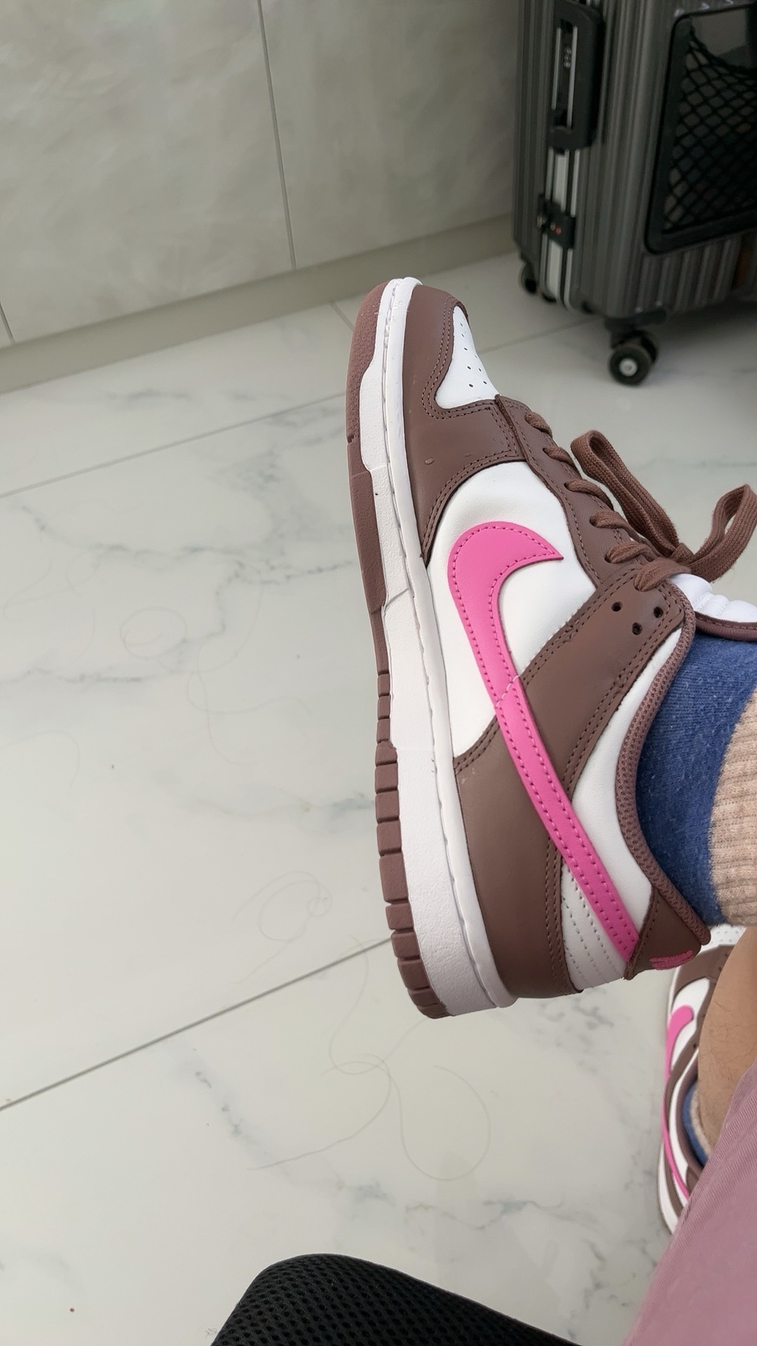 custom review-Nike Dunk Slip-on Resistant Low Top Скейтборд Кроссовки Женские Коричневый Белый Розовый