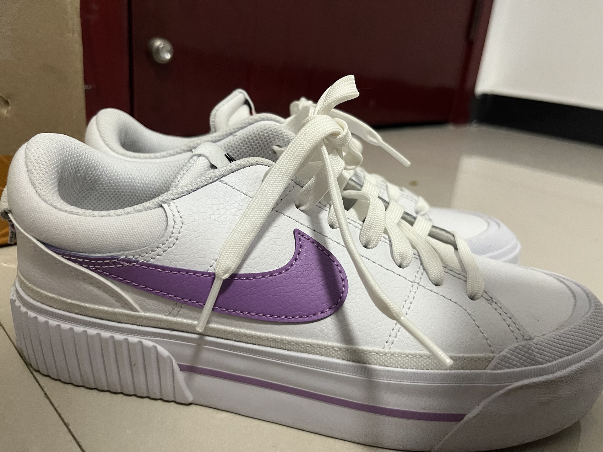 custom review-Nike Court Legacy Low Топ Кроссовки для скейтбординга Женские Белые Фиолетовые