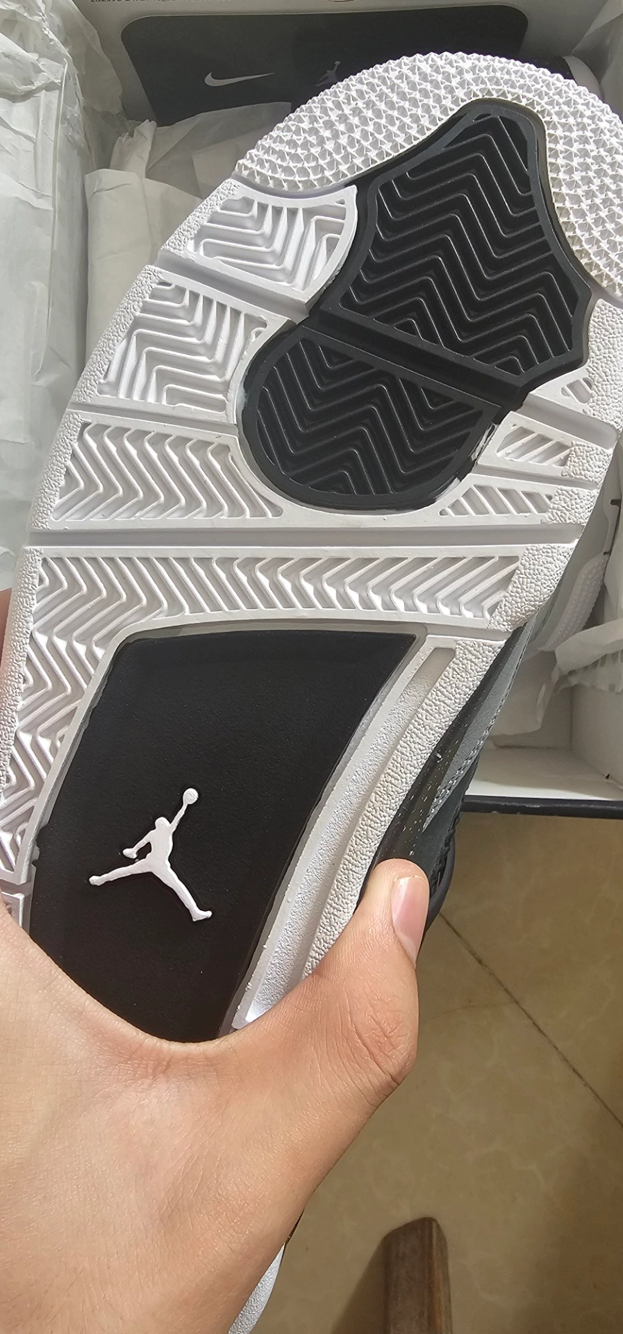 custom review-Jordan Air Jordan 4 Slip Resistant Anti Kick High Top Children's Basketball Shoes Black