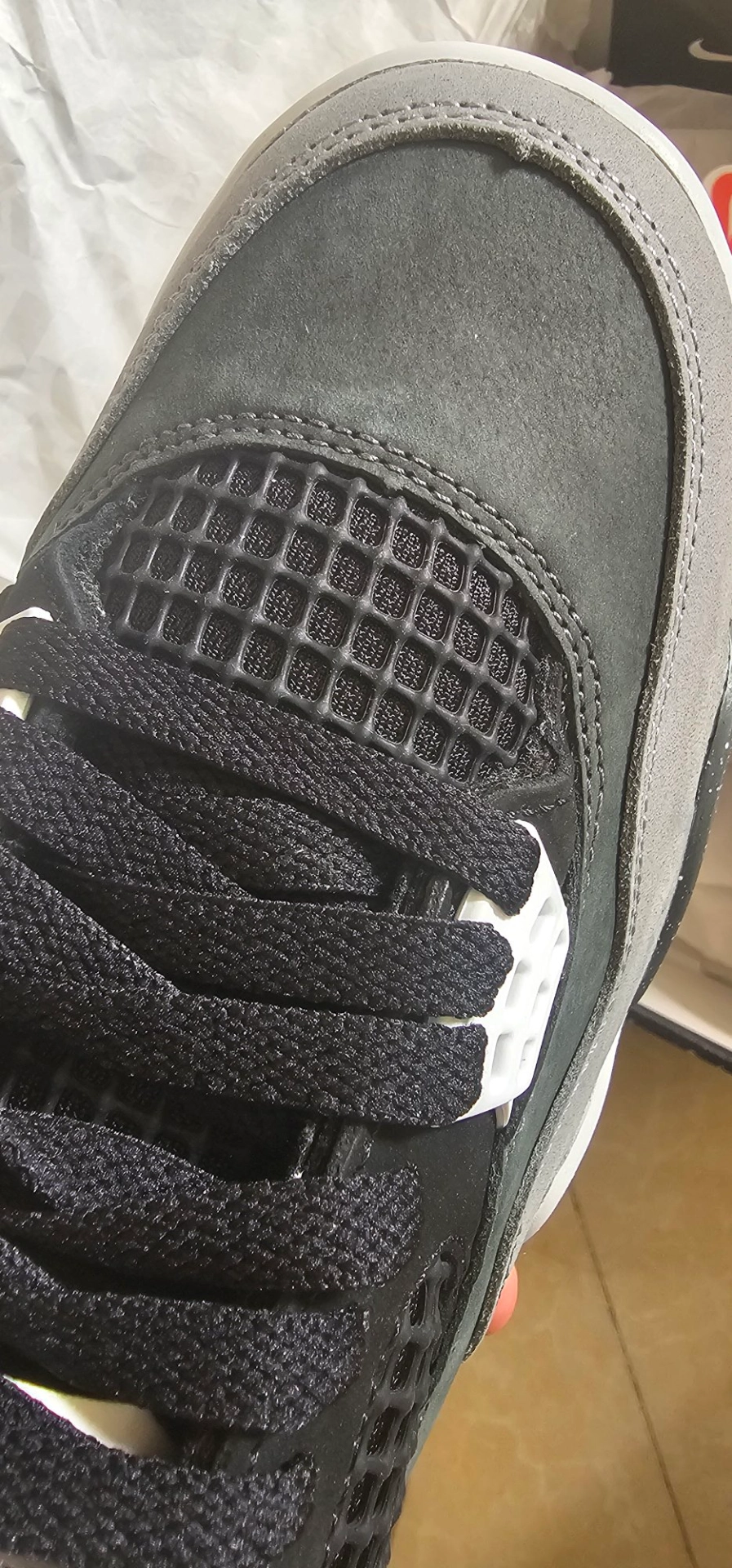 custom review-Jordan Air Jordan 4 Slip Resistant Anti Kick High Top Children's Basketball Shoes Black