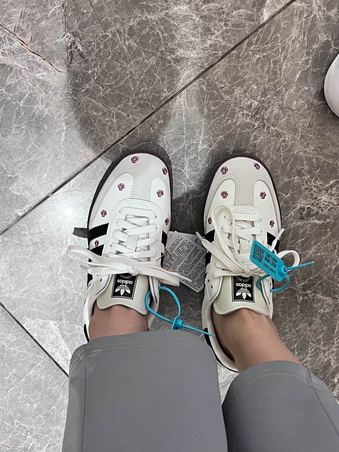 custom review-Adidas Originals SAMBA OG Износостойкий и Легкий Низкий Топ Кроссовки для скейтбординга Женские Белые