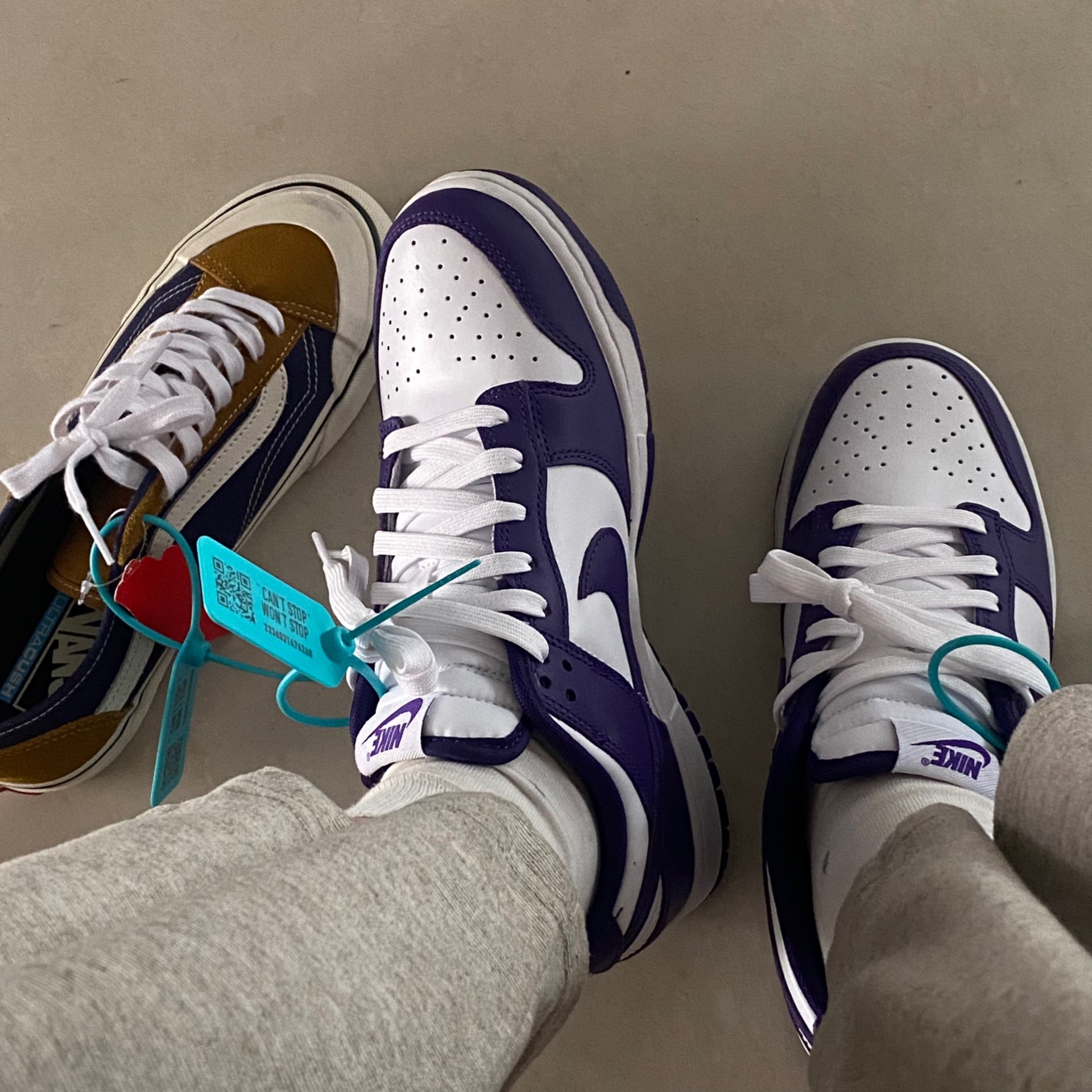 custom review-Nike Dunk Low Топ Скейтборд Кроссовки Мужские Белый Фиолетовый