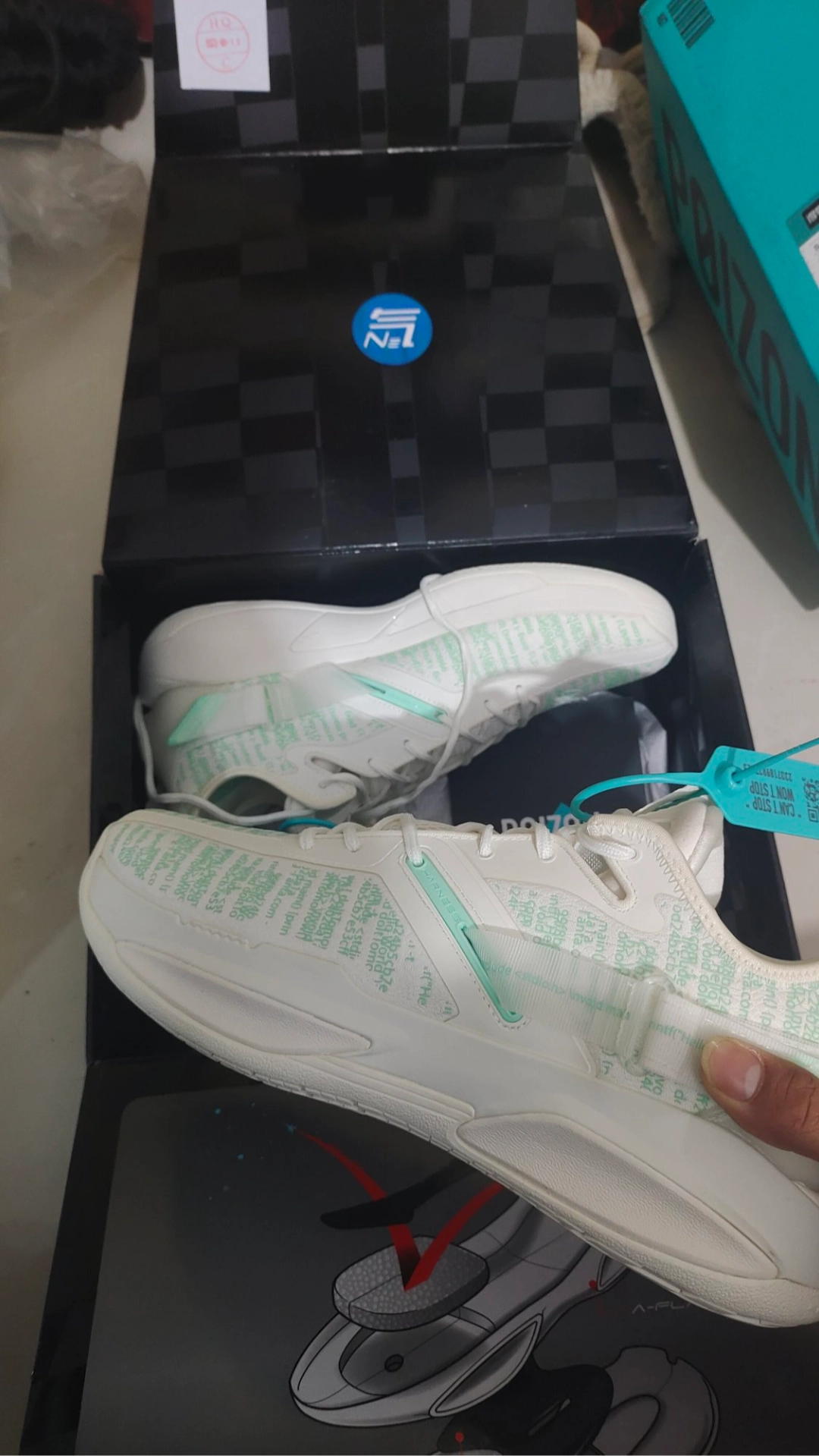 custom review-ANTA GH3 Амортизаторы Slip-Resistant Abrasion-Resistant Дышащий Низкий Топ Баскетбольные кроссовки Мужские Белый Зеленый