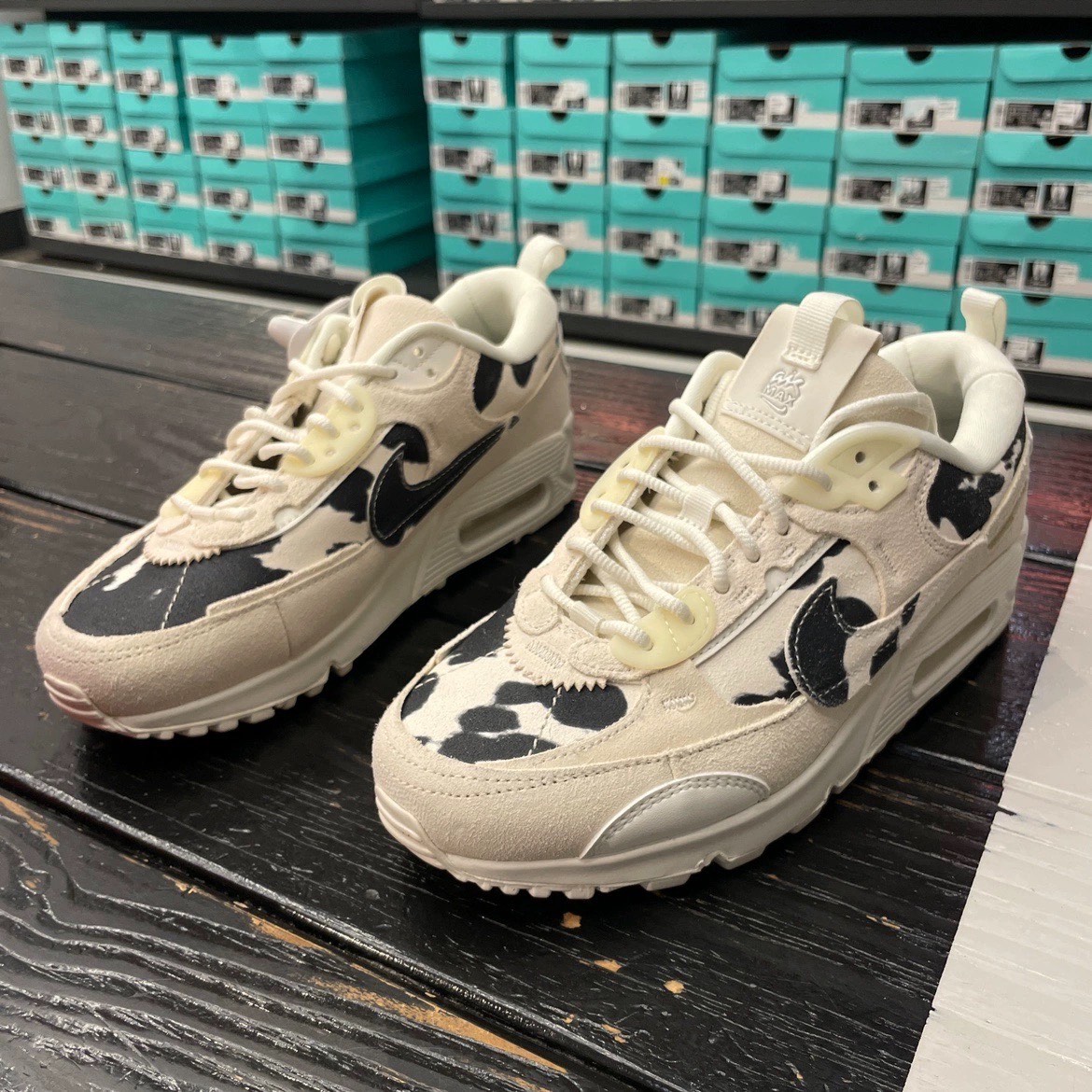 custom review-Nike Air Max 90 Futura Low Топ Повседневная обувь Женская Белый Черный