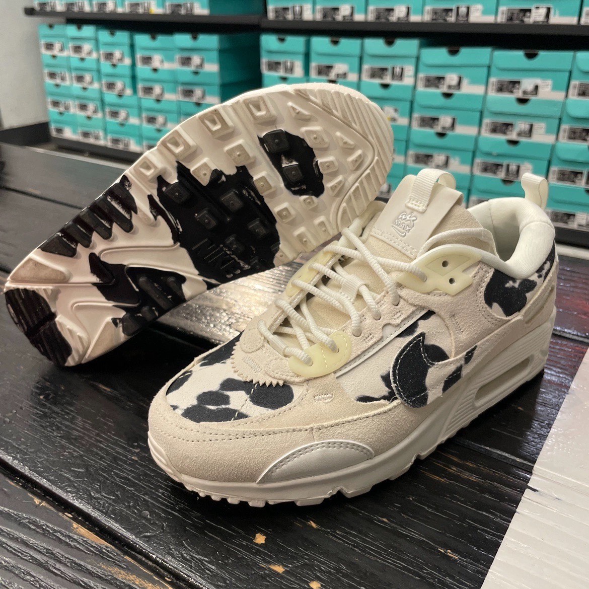 custom review-Nike Air Max 90 Futura Low Топ Повседневная обувь Женская Белый Черный