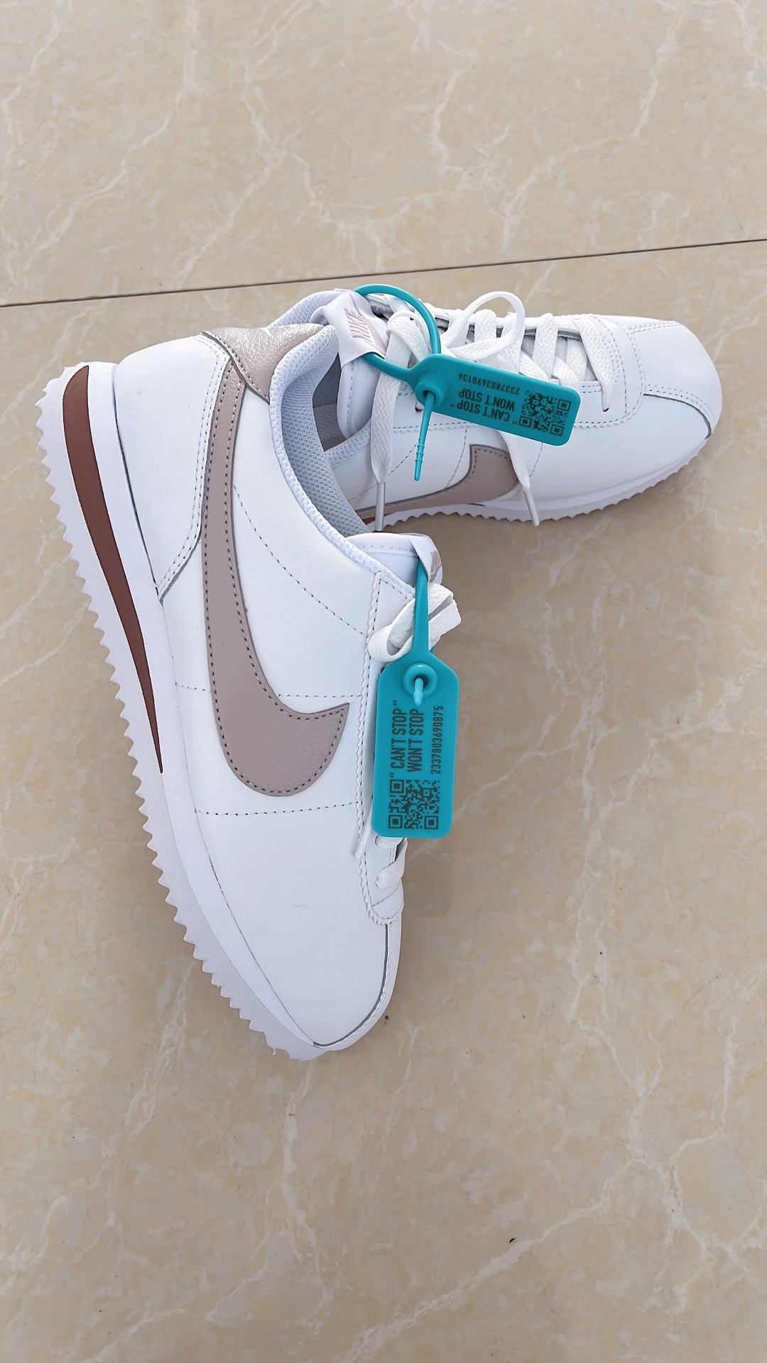 custom review-Nike Cortez Износостойкий и Легкий Низкий Топ Повседневные Городские Кроссовки для Коммутации и Бега Женские Белые Коричневые