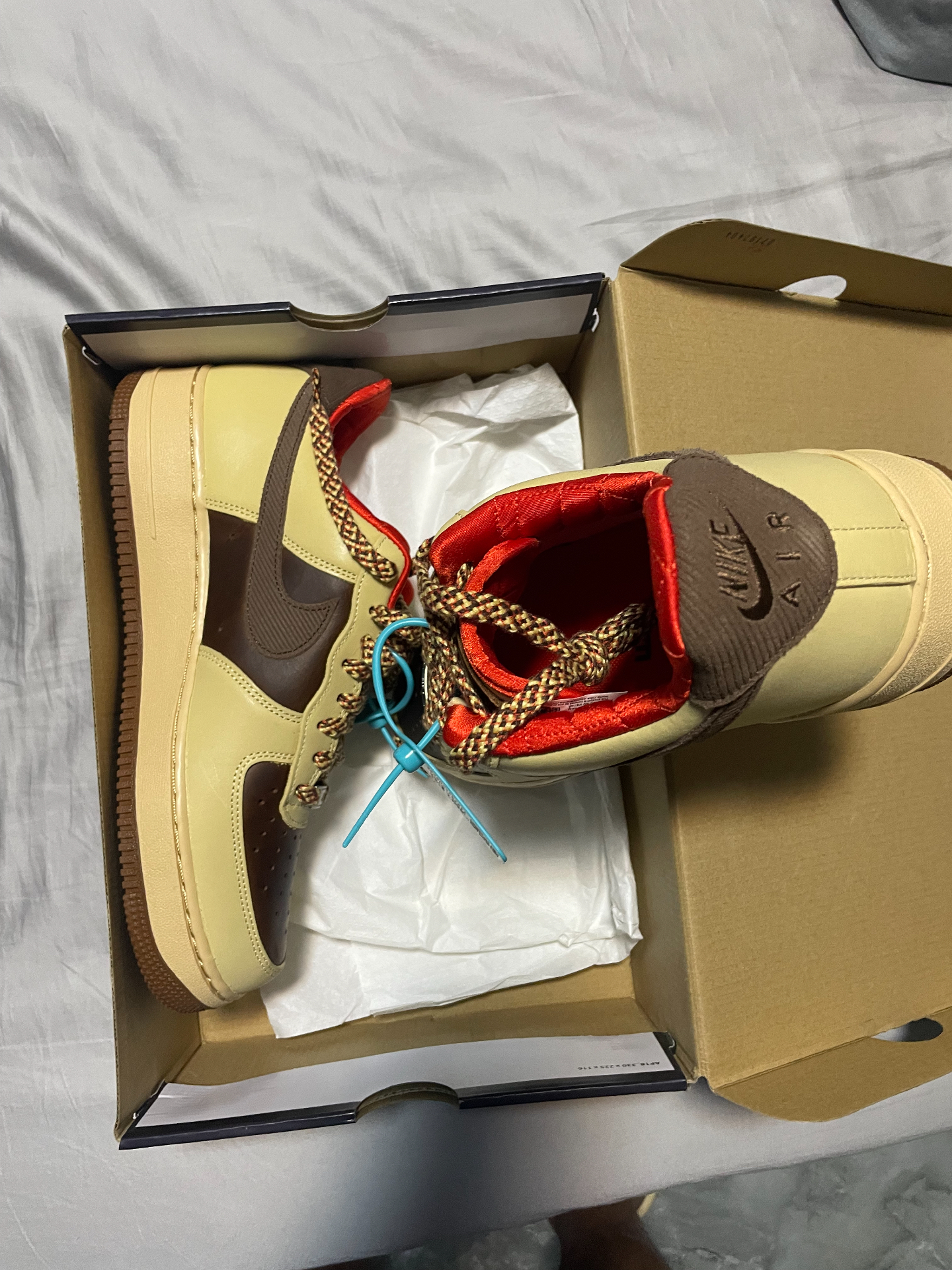 custom review-Nike Air Force 1 Low Топ Скейтборд Кроссовки Мужские Коричневые