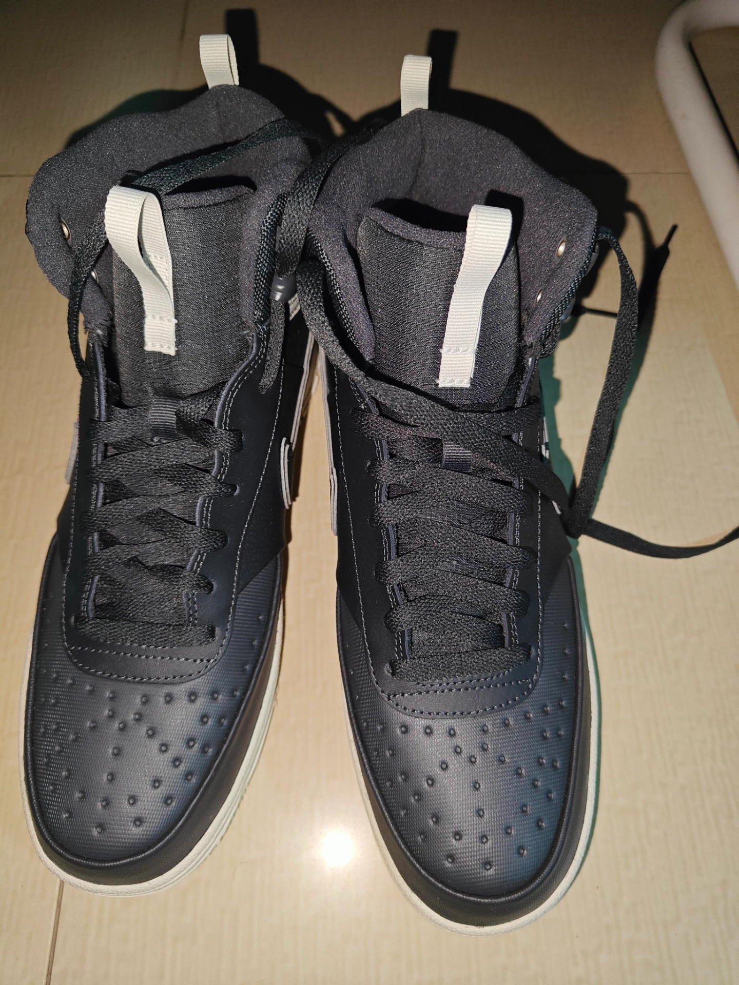 custom review-Nike Court Vision Slip-Resistant Abrasion-Resistant MID Топ Винтажные Баскетбольные Кроссовки Мужские Черные