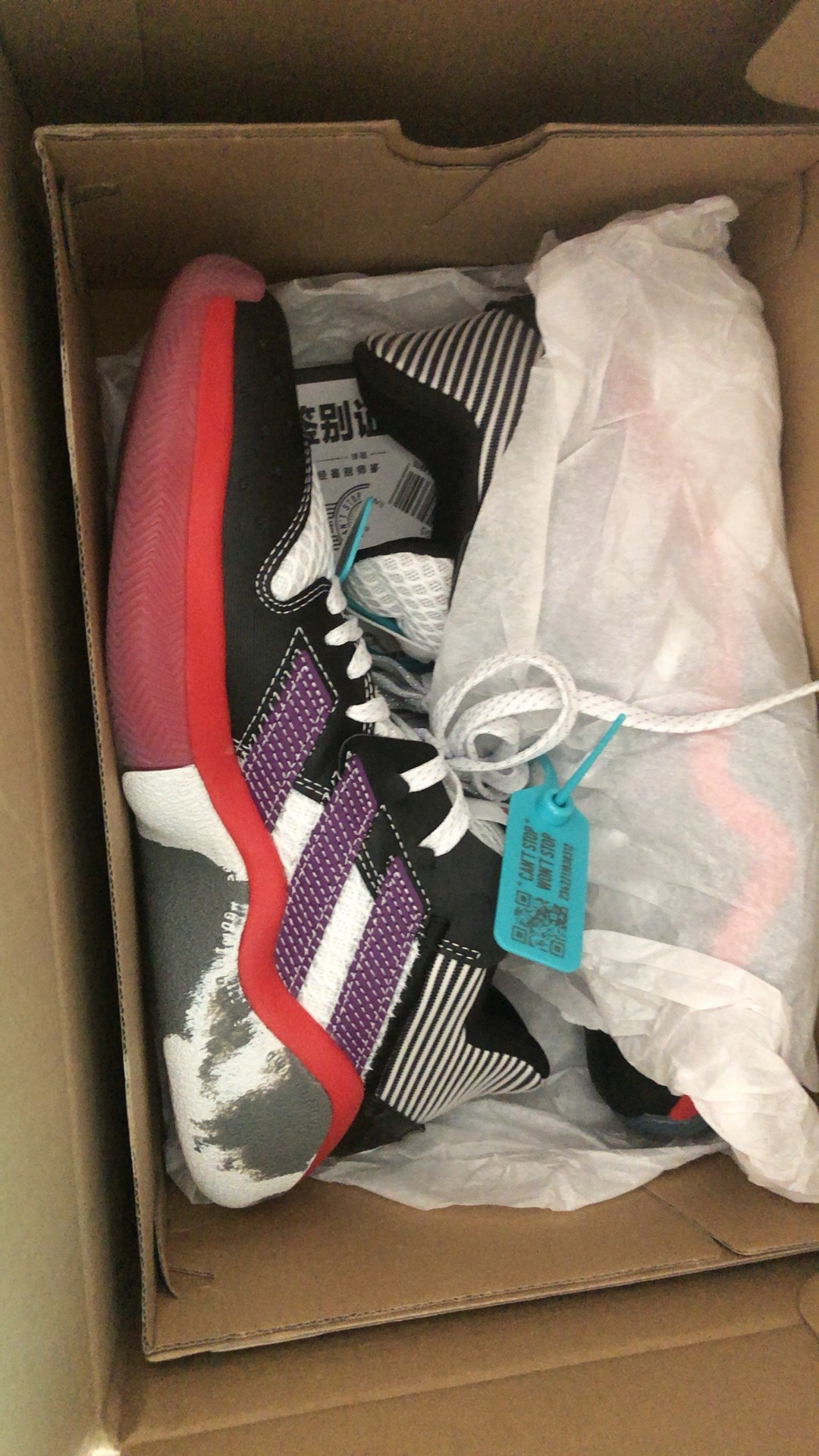 custom review-Adidas Harden Stepback 1 Амортизирующие низкие баскетбольные кроссовки с противоскользящим покрытием мужские черные фиолетовые красные