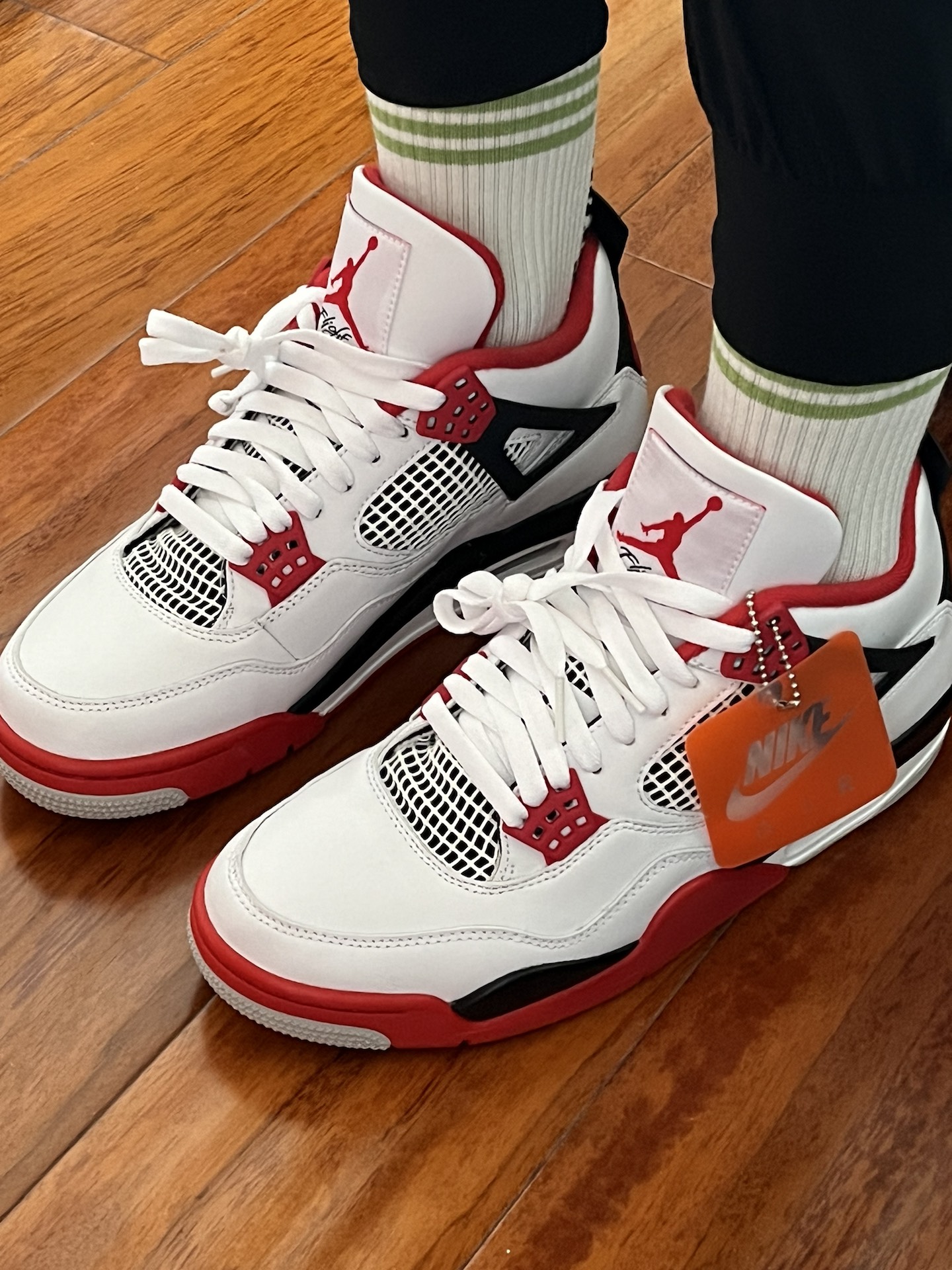 custom review-Jordan Air Jordan 4 Fire Red MID Топ Винтажные Баскетбольные Кроссовки Унисекс Fire Red Выпуск 2020