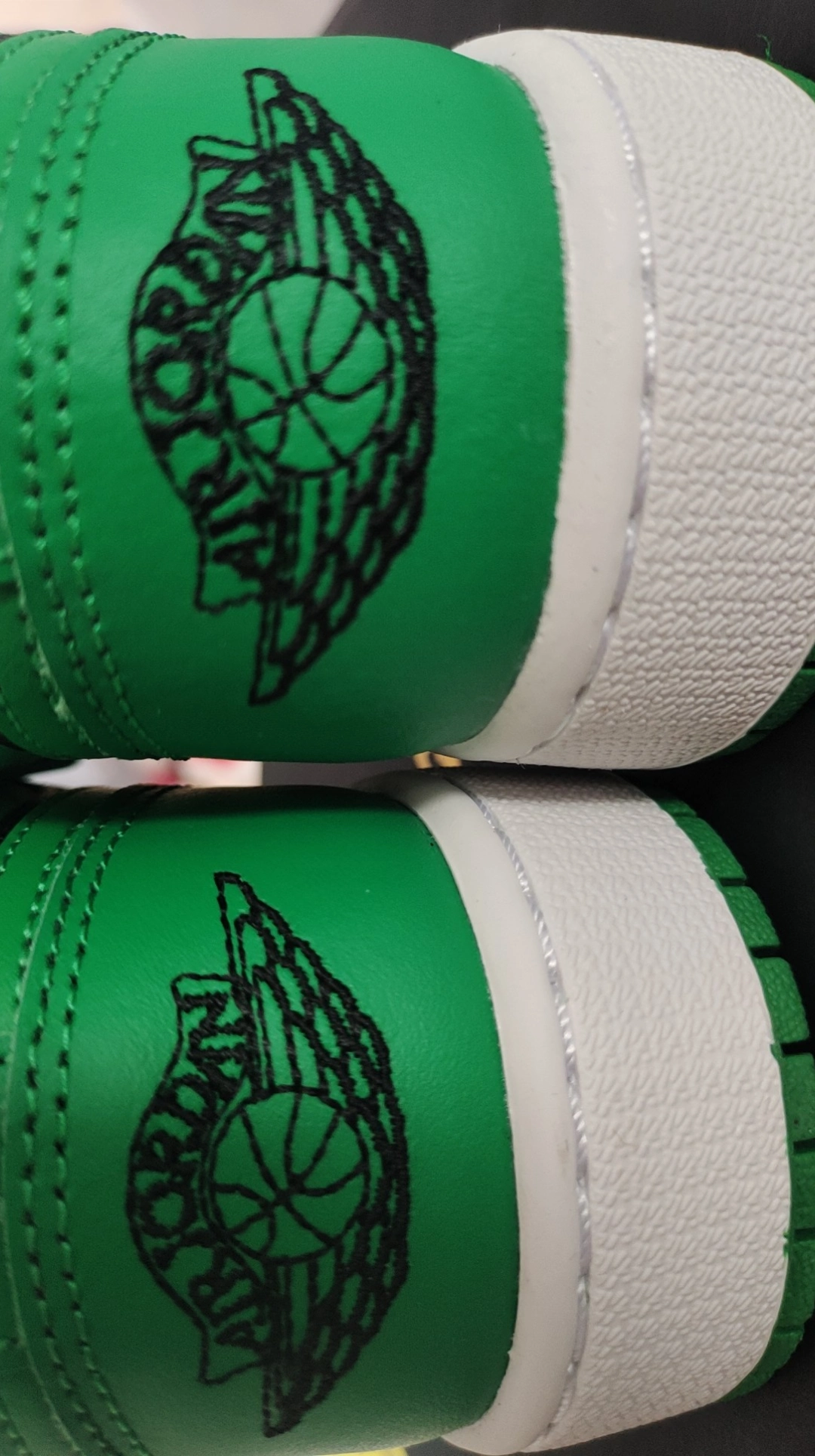 custom review-Jordan Air Jordan 1 Low BG противоскользящий устойчивый к истиранию низкий топ детские баскетбольные кроссовки черный зеленый