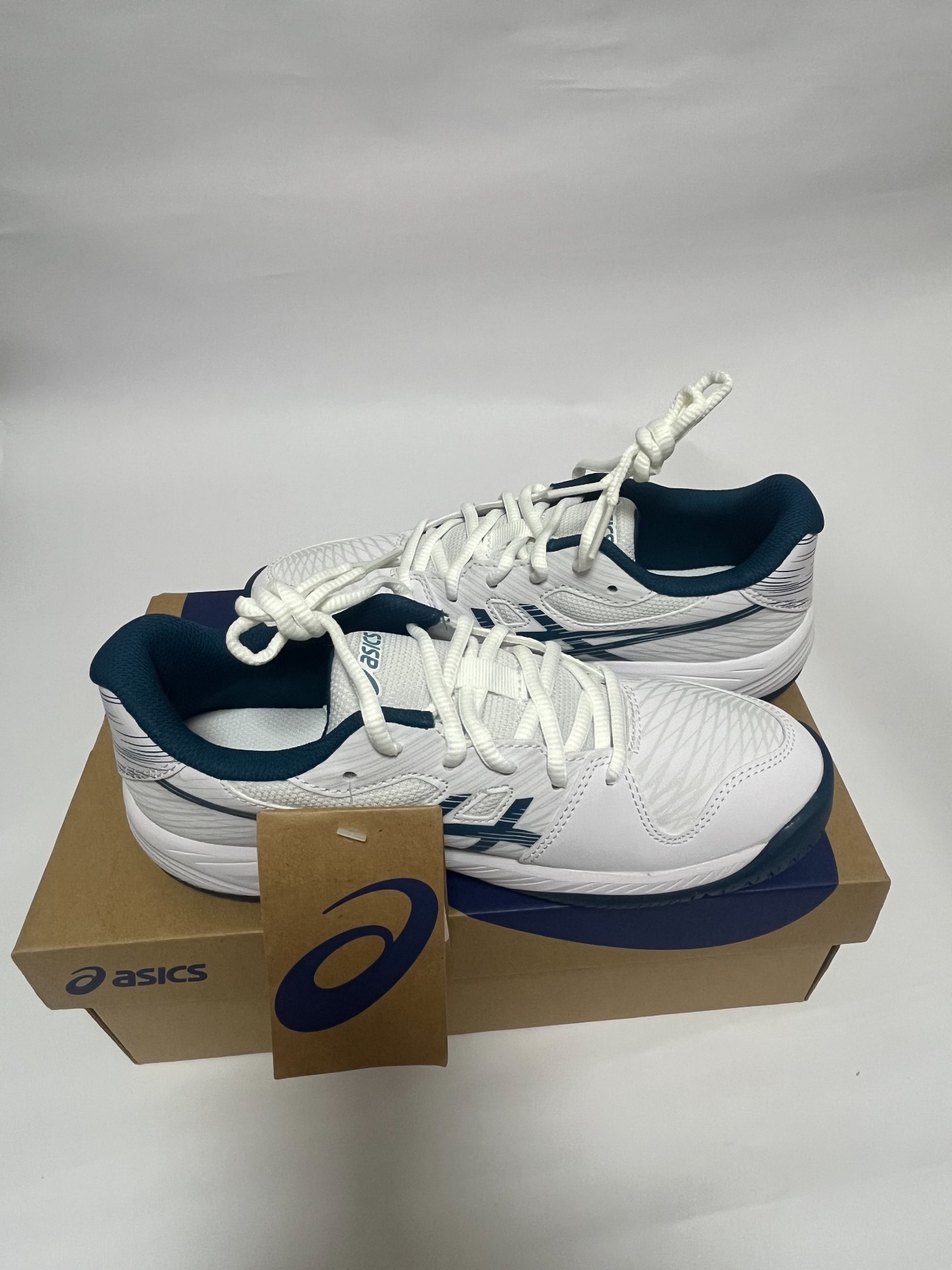 custom review-Asics Gel Game 9 GS Low Top Детская теннисная обувь Белый Синий