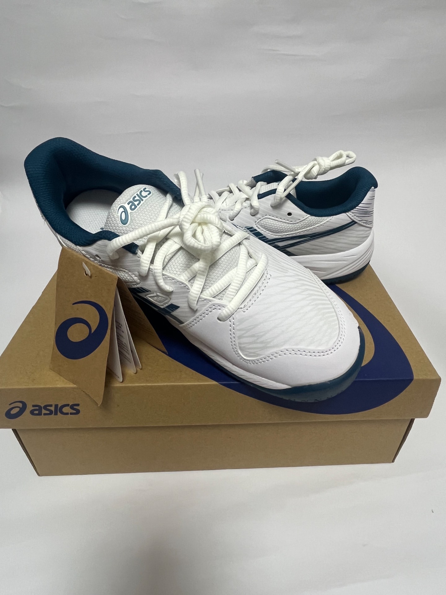 custom review-Asics Gel Game 9 GS Low Top Детская теннисная обувь Белый Синий