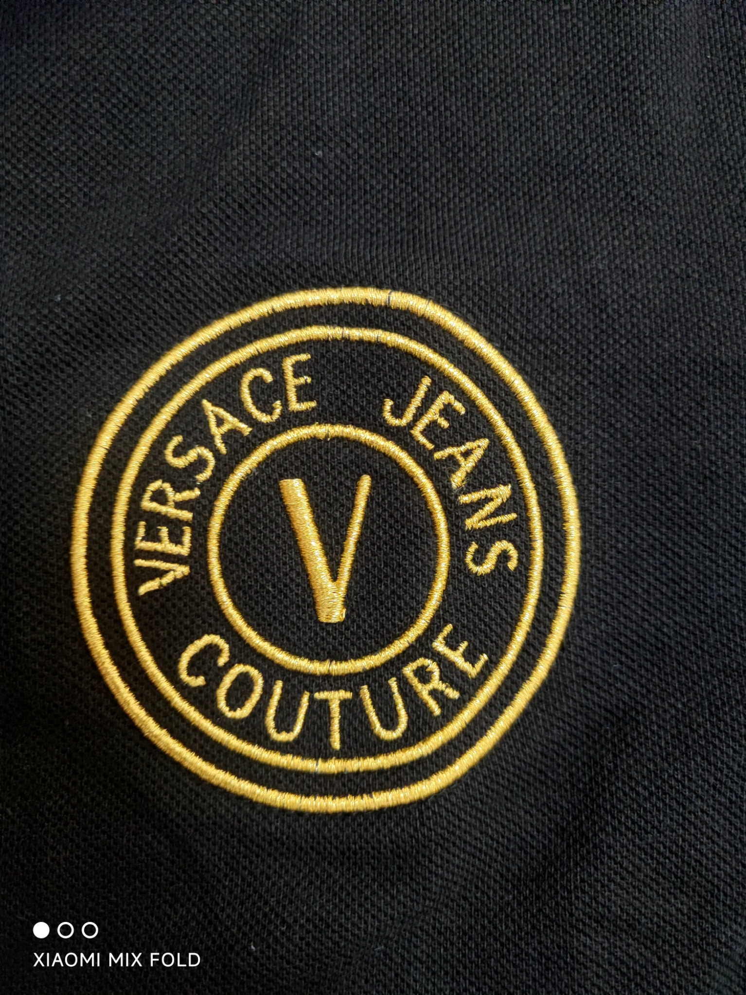 custom review-VERSACE JEANS COUTURE SS24 Мужское Поло Черное