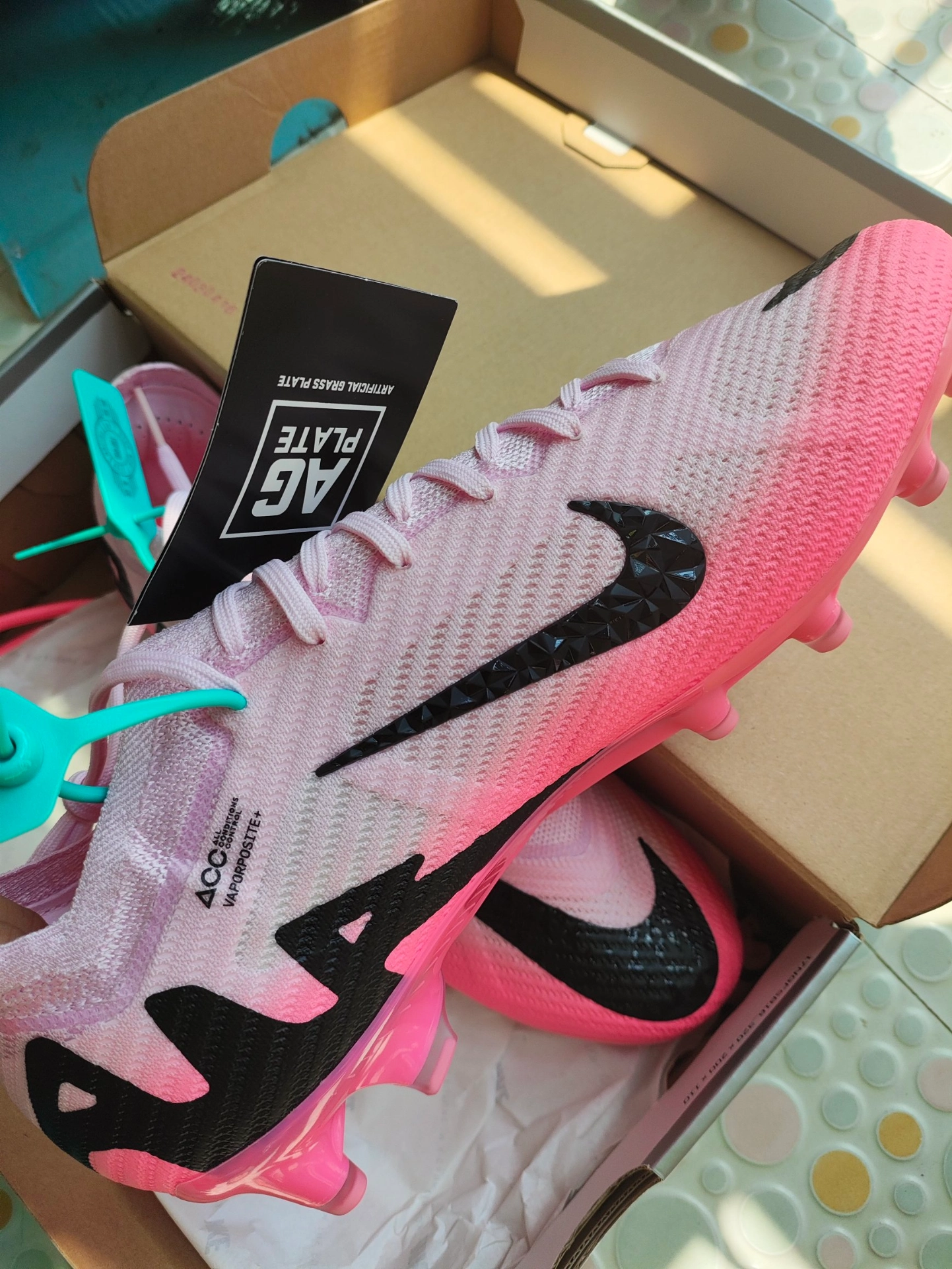 custom review-Nike Air Zoom Vapor 15 AG Искусственная трава Футбольные бутсы Унисекс Розовый