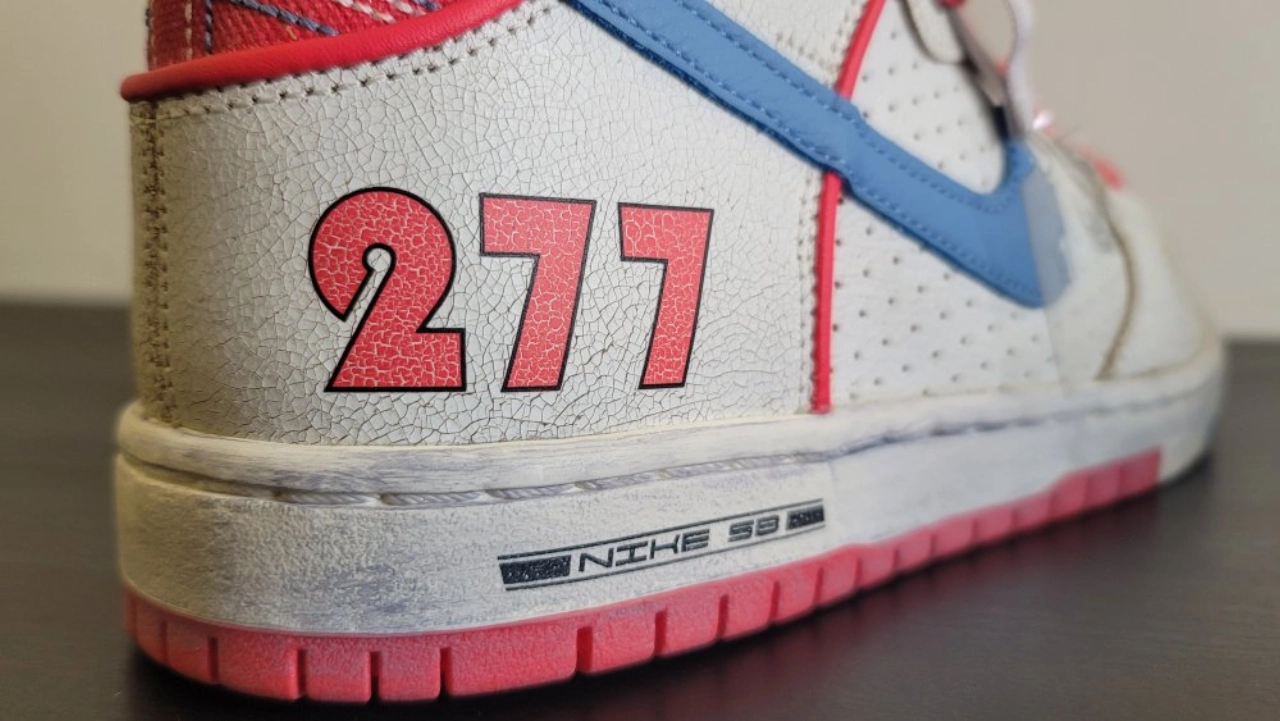 custom review-Ishod Wair x Nike Dunk Pro Decon QS High Скейтборд Кроссовки Unisex Белый Синий Красный