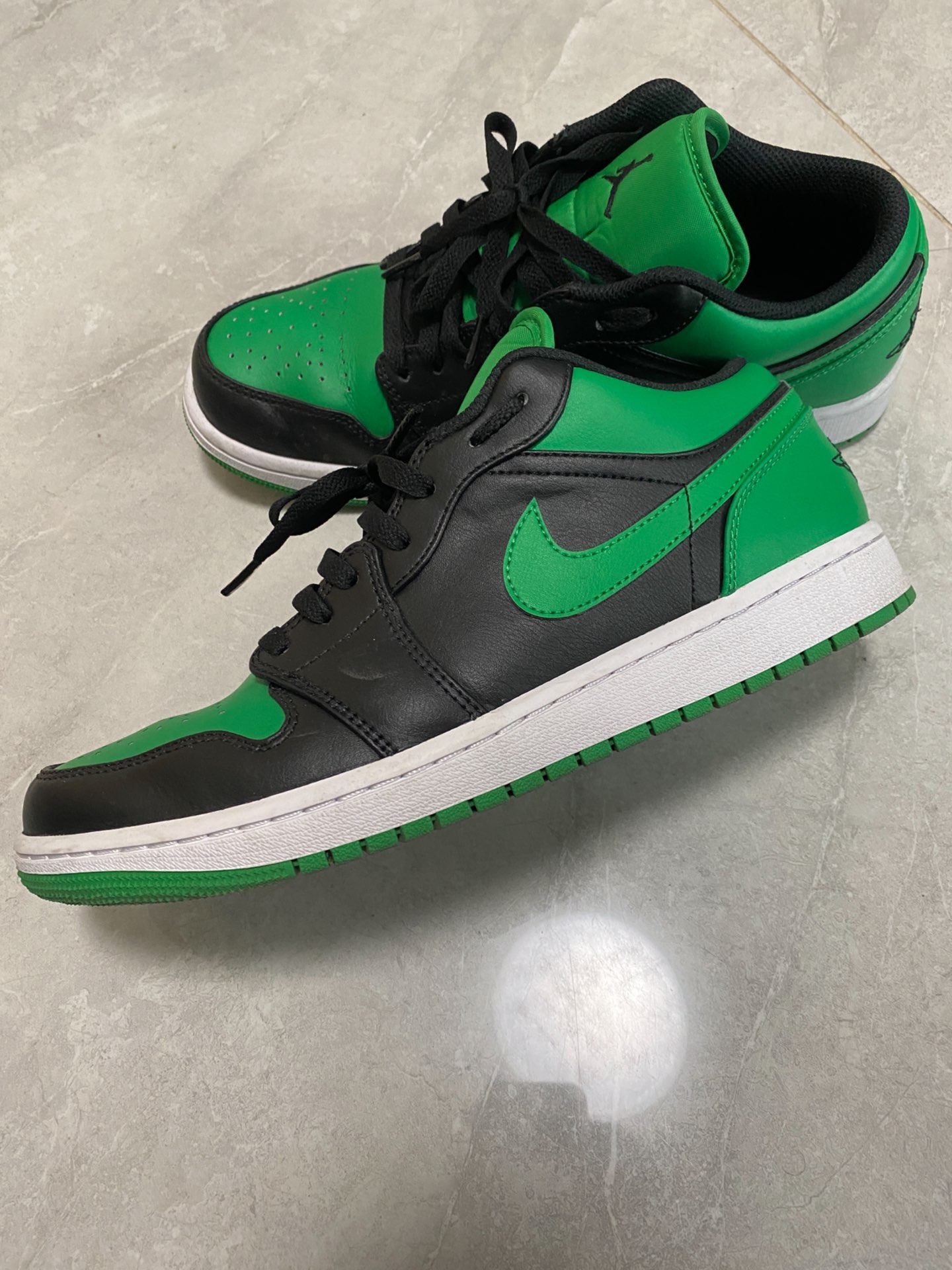 custom review-Jordan Air Jordan 1 Low 'Lucky Green' Low Top Винтажные баскетбольные кроссовки Мужские Зеленые Черные