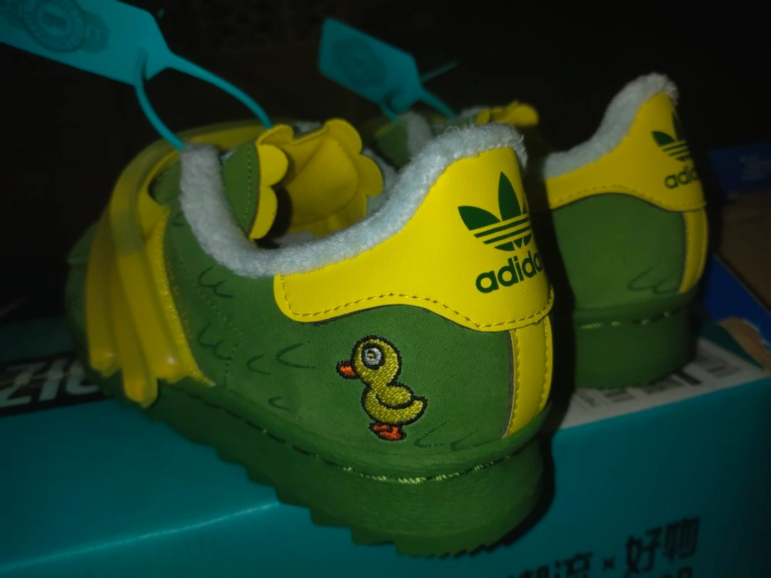 custom review-Melting Sadness x Adidas Originals Superstar 80s Kuka Low Top Скейтборд Кроссовки Unisex Зеленый Желтый