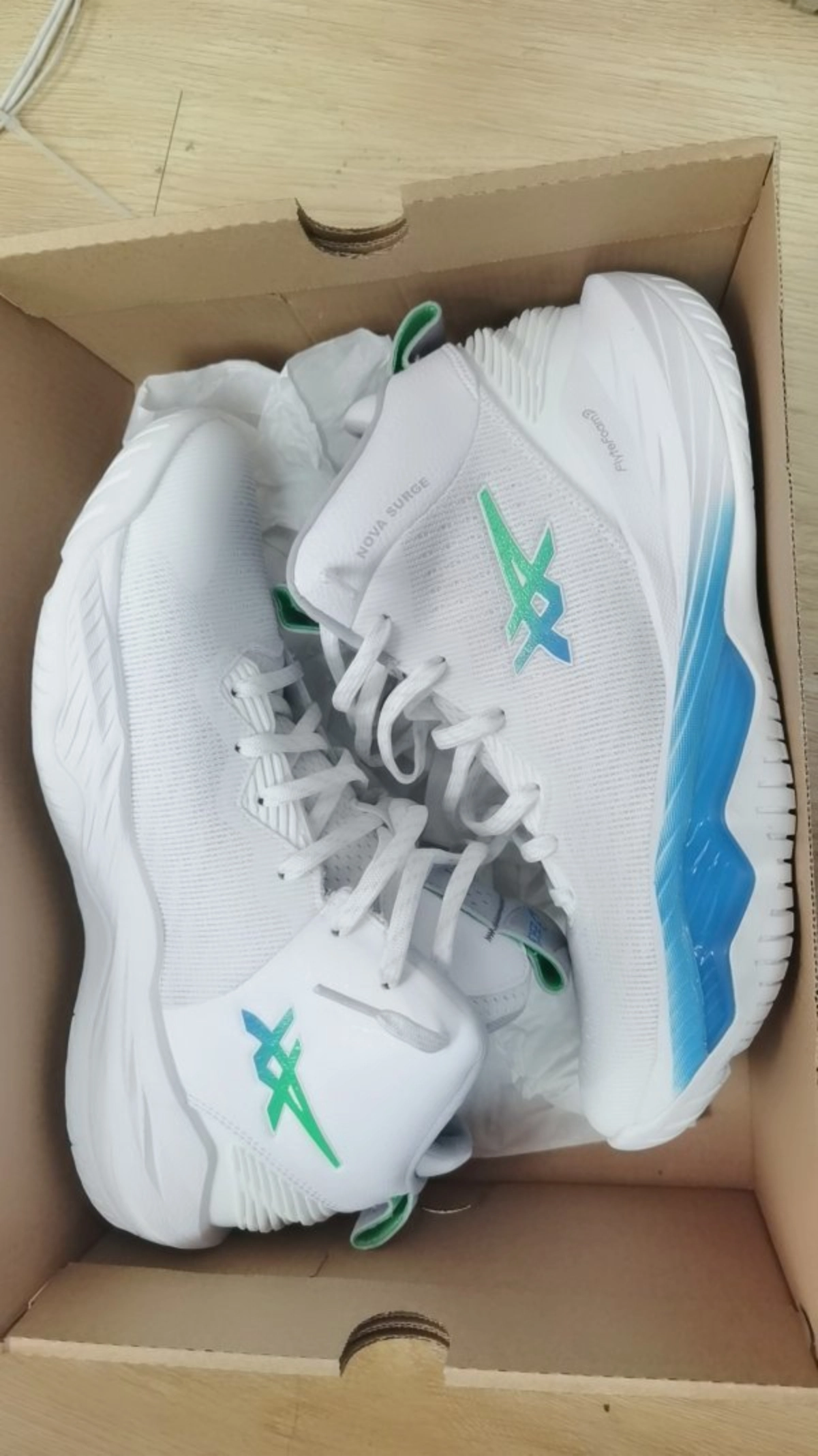 custom review-ASICS Nova Surge 2 Устойчивый к истиранию Дышащий MID Баскетбольные кроссовки Мужские Белый Синий