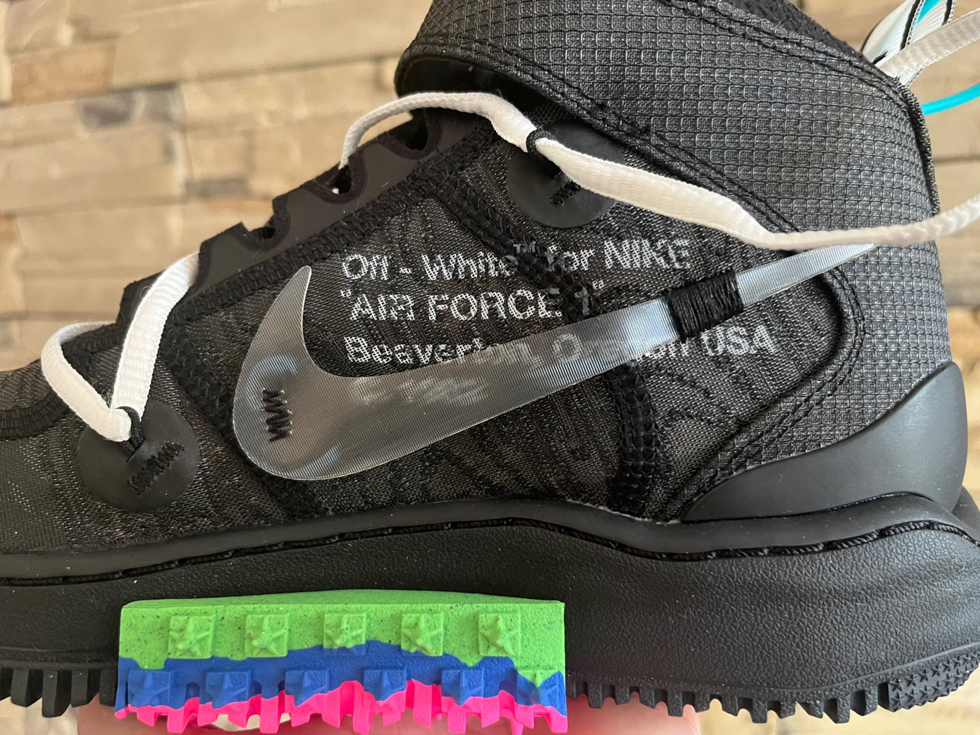 custom review-OFF Белый x Nike Air Force 1 SP MID Скейтборд Кроссовки Унисекс Черный