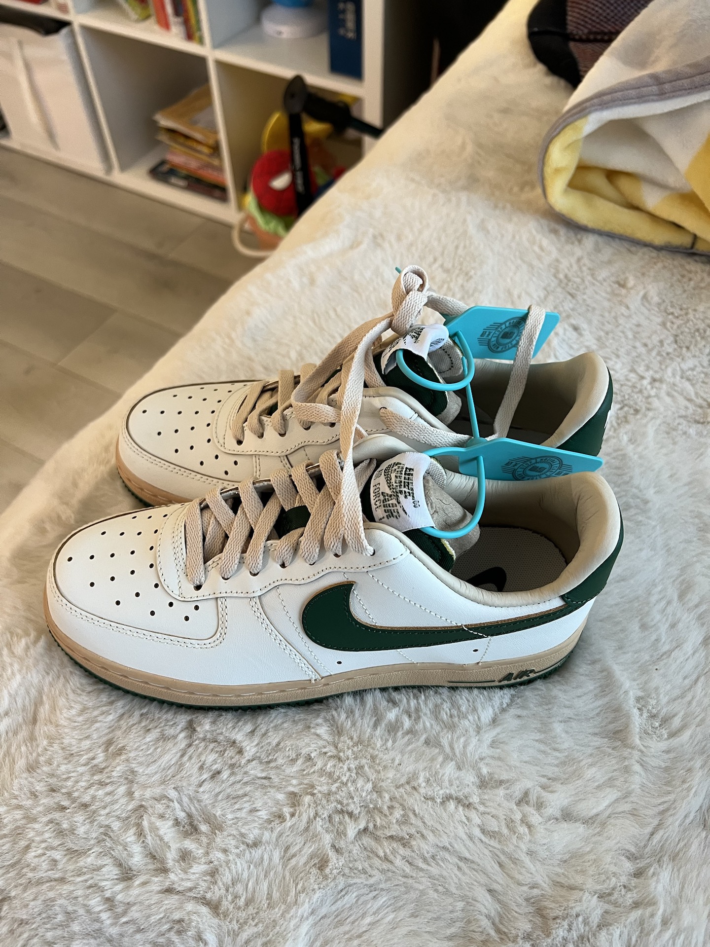 custom review-Nike Air FORCE 1 Low Топ Скейтборд Кроссовки Женские Белый Зеленый