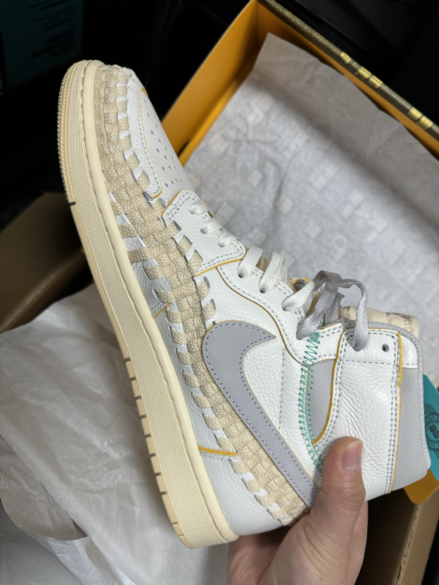 custom review-JORDAN Air Jordan 1 Винтажные баскетбольные кроссовки High Top Унисекс