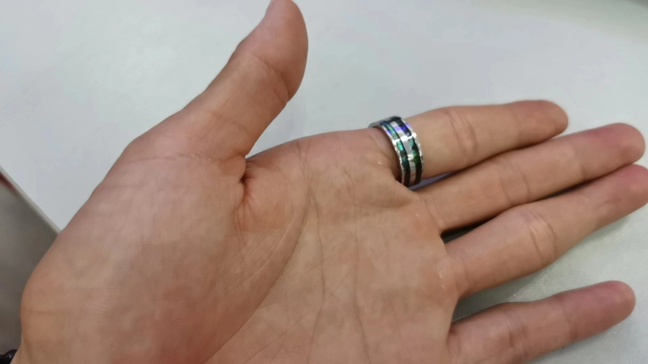 custom review-FOREVER MELODY Титановая сталь Оболочка Кольца Мужское Серебряное