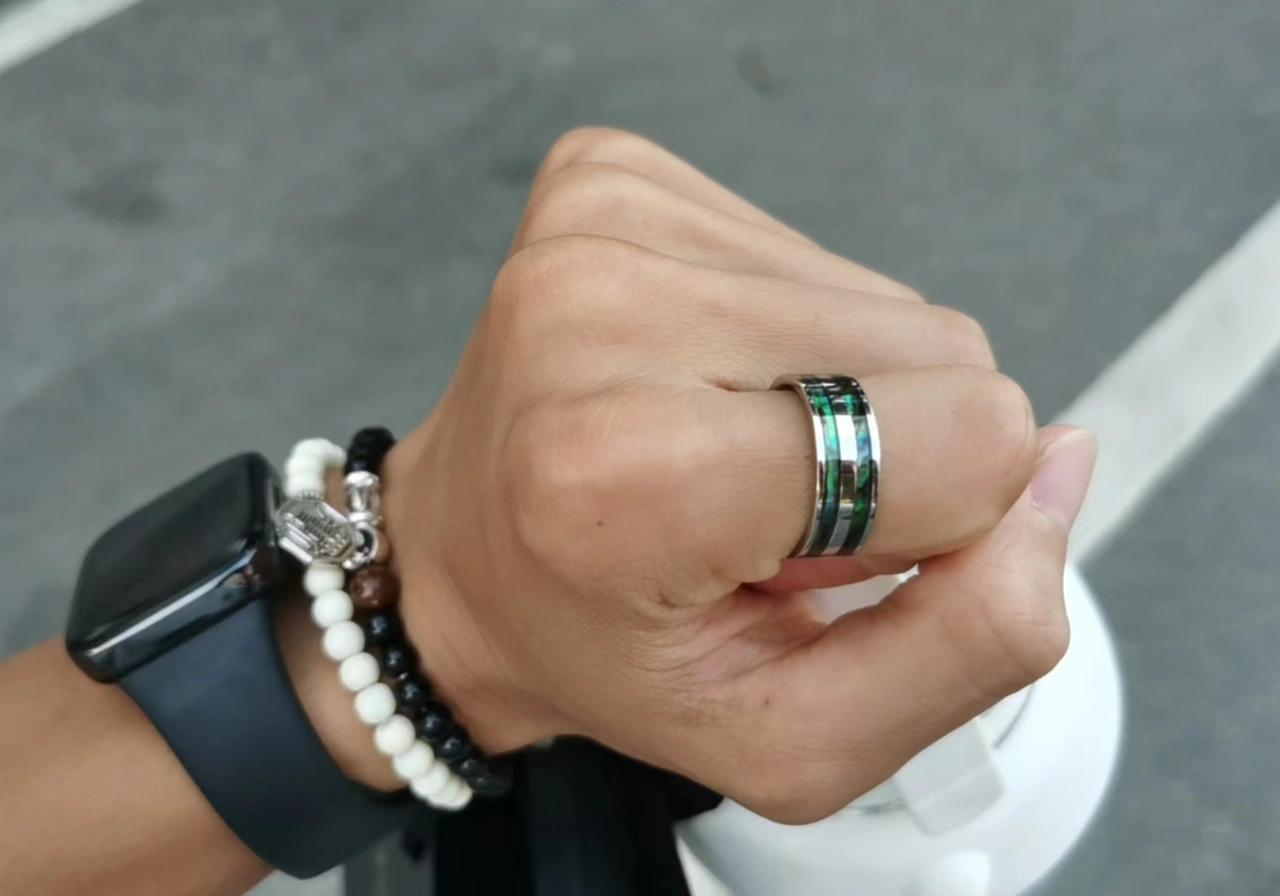 custom review-FOREVER MELODY Титановая сталь Оболочка Кольца Мужское Серебряное