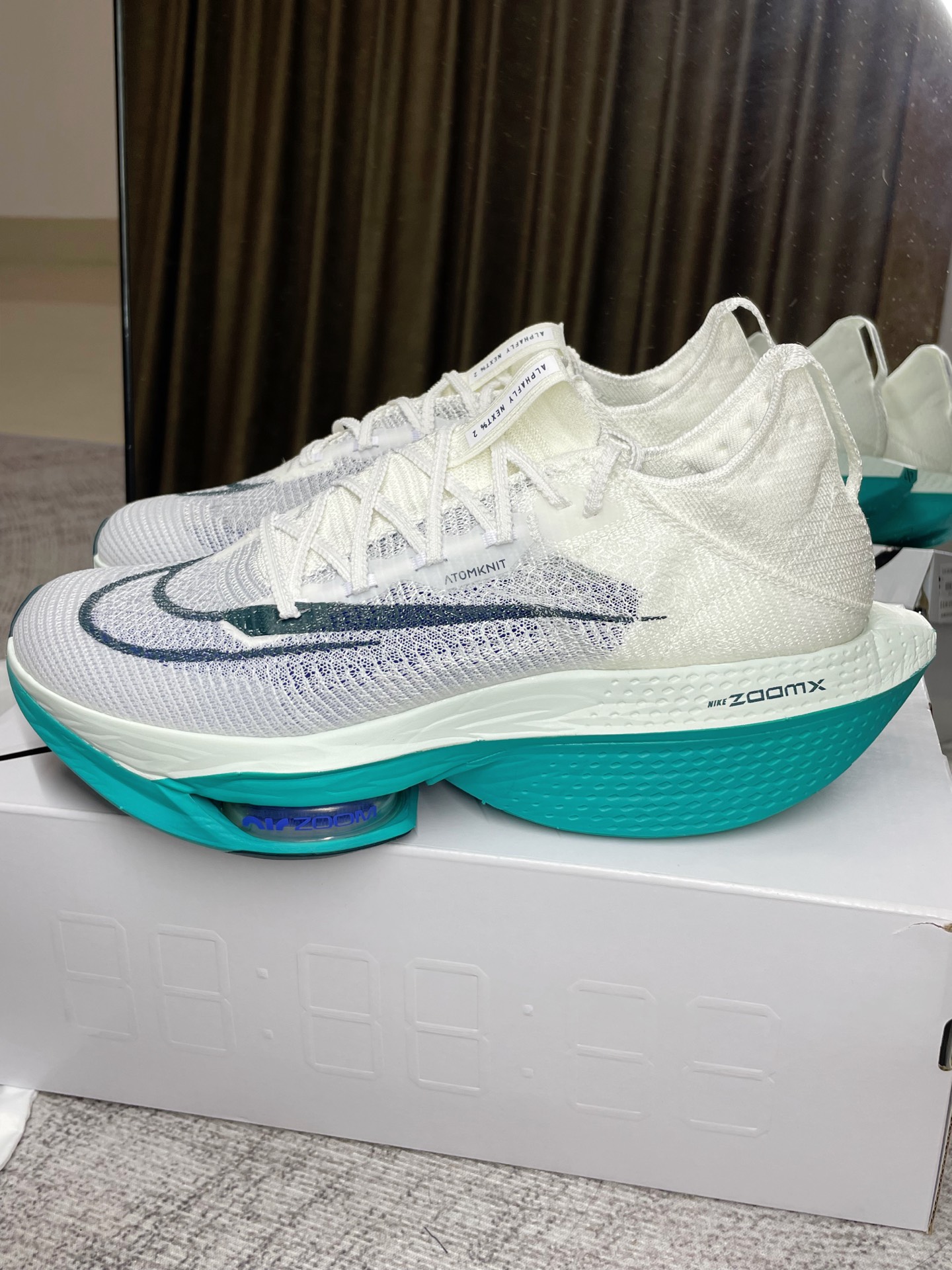 新品 W AIR ZOOM ALPHAFLY NEXT% 2 JADE 25.5 Nike Air Zoom Alphafly Next% 2 White Clear Jade Men's
