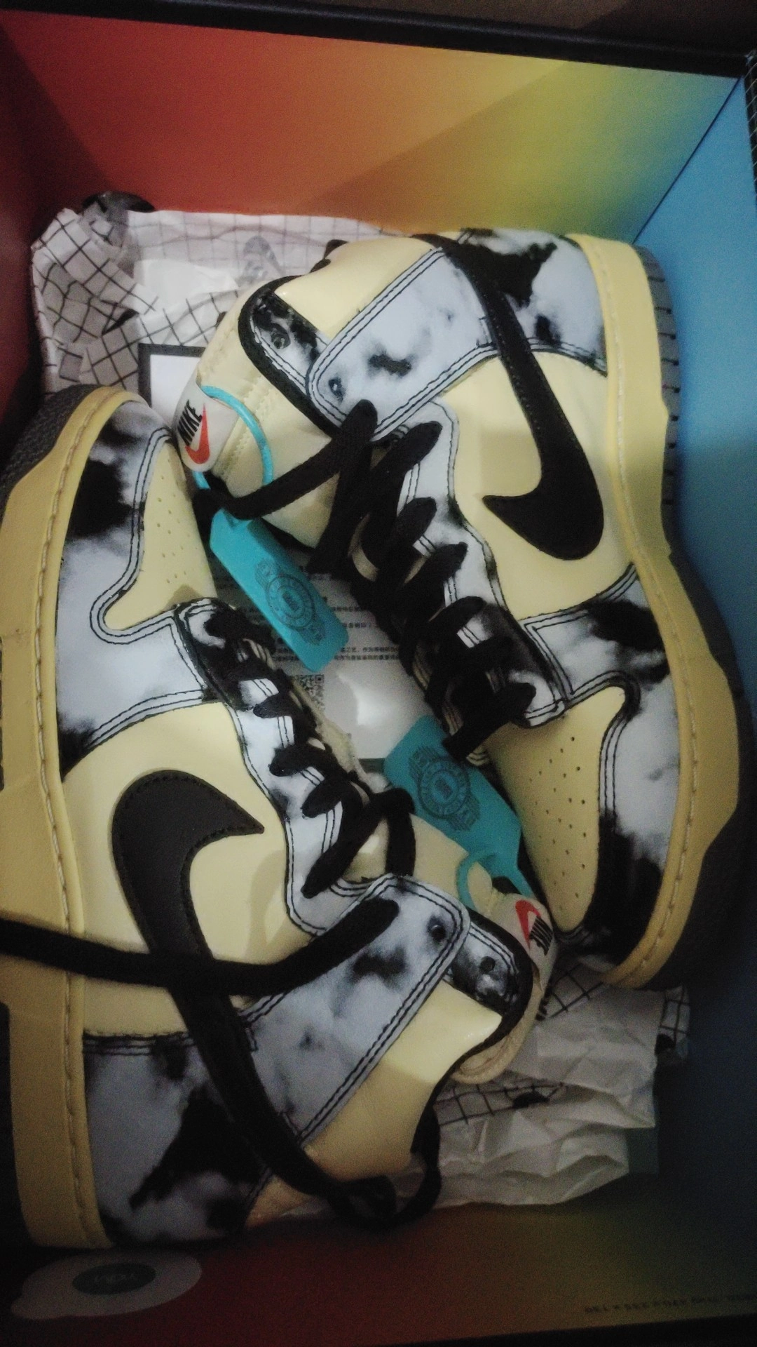 custom review-Nike Dunk High SP 'Черный ACID Wash' Высокие Кроссовки для скейтбординга Unisex Серый Черный