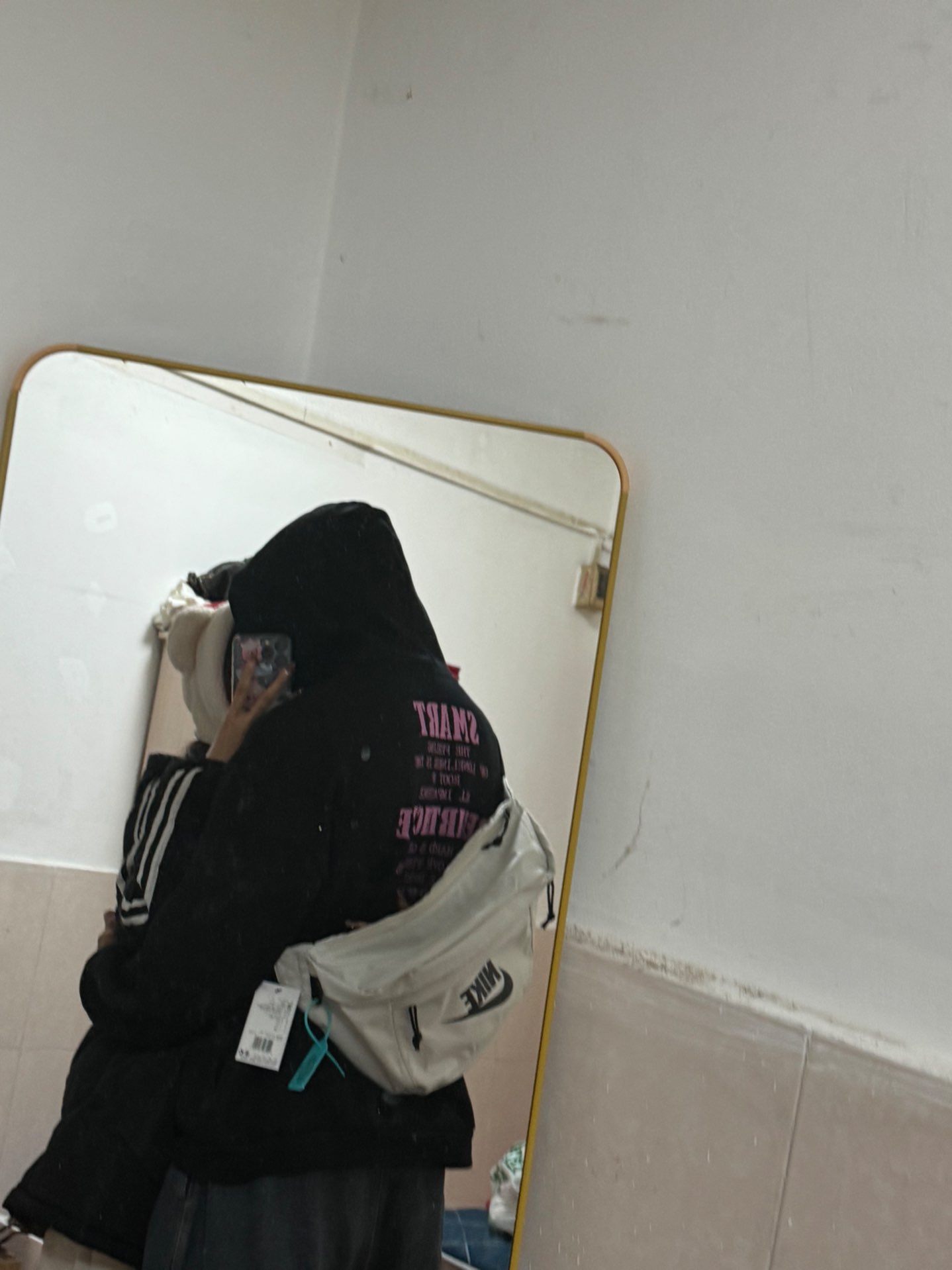 custom review-Nike Ткань Сумка через плечо Слинг-сумка Сумка на пояс Unisex Light Кость