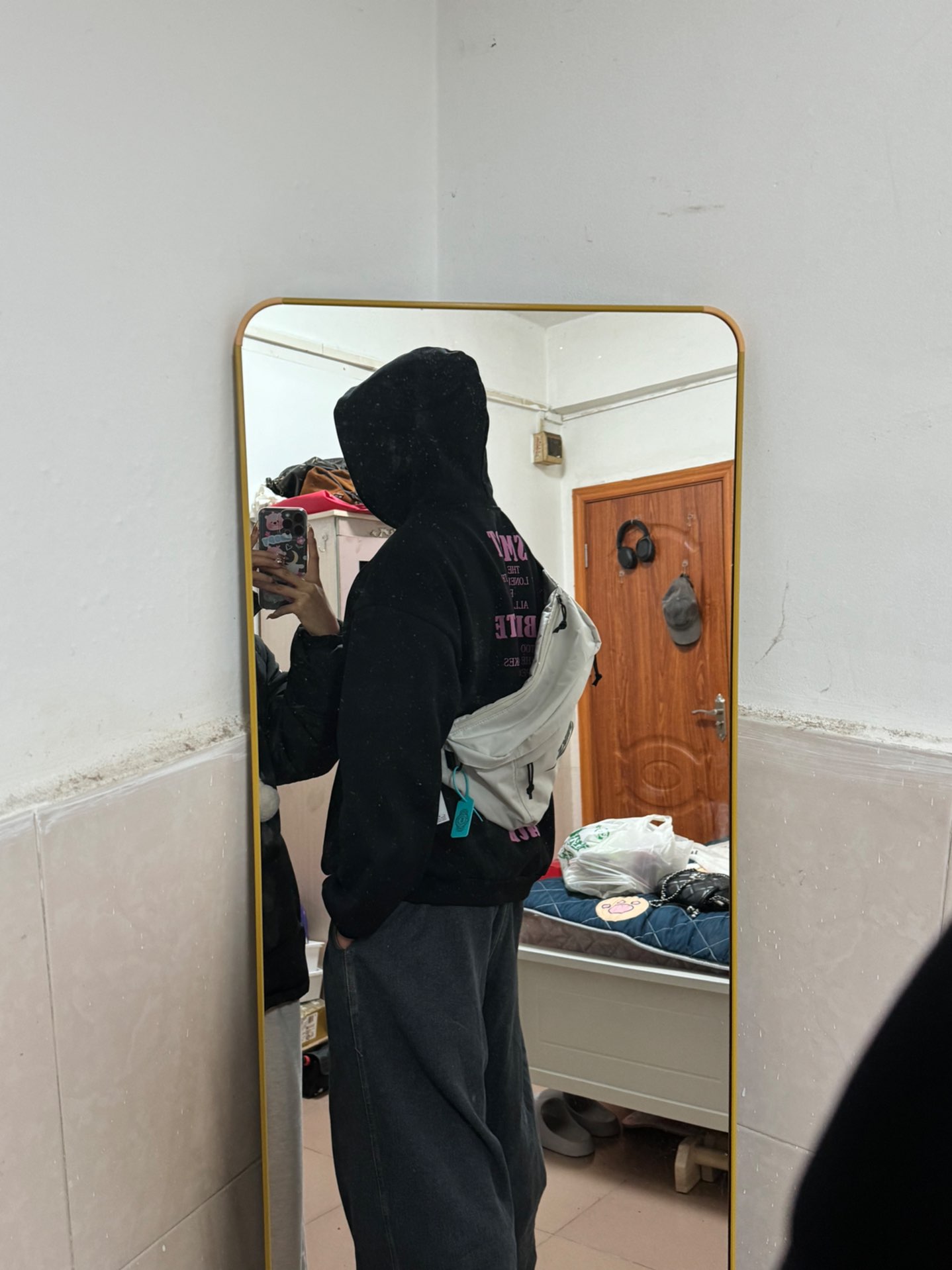 custom review-Nike Ткань Сумка через плечо Слинг-сумка Сумка на пояс Unisex Light Кость