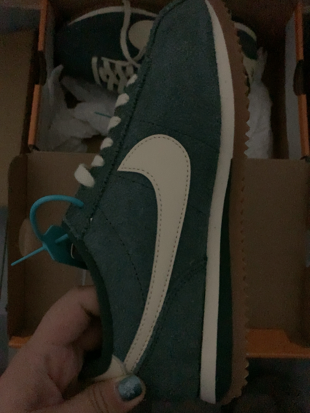 custom review-Nike Cortez Vintage Suede Low Топ Повседневный Городской Коммутер Беговые кроссовки Женские Зеленый