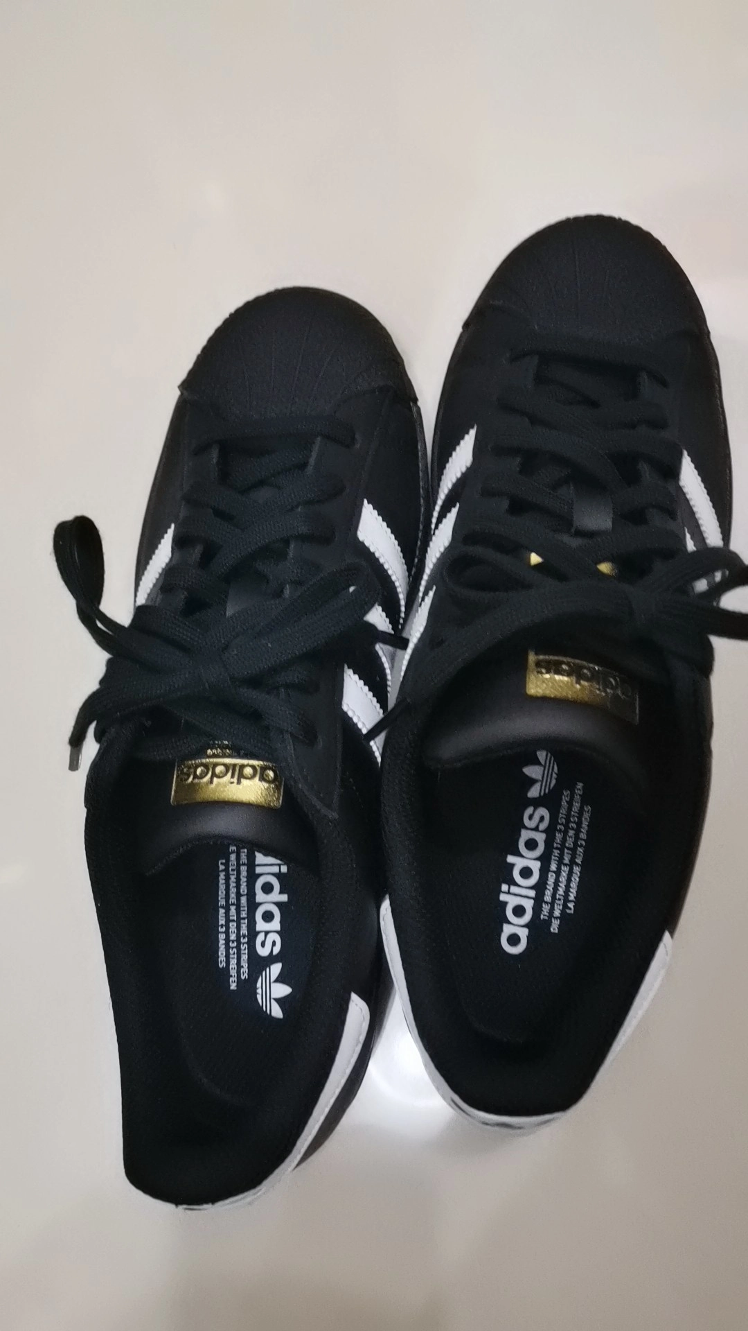 custom review-Adidas Originals Superstar Core Black Cloud White Gold