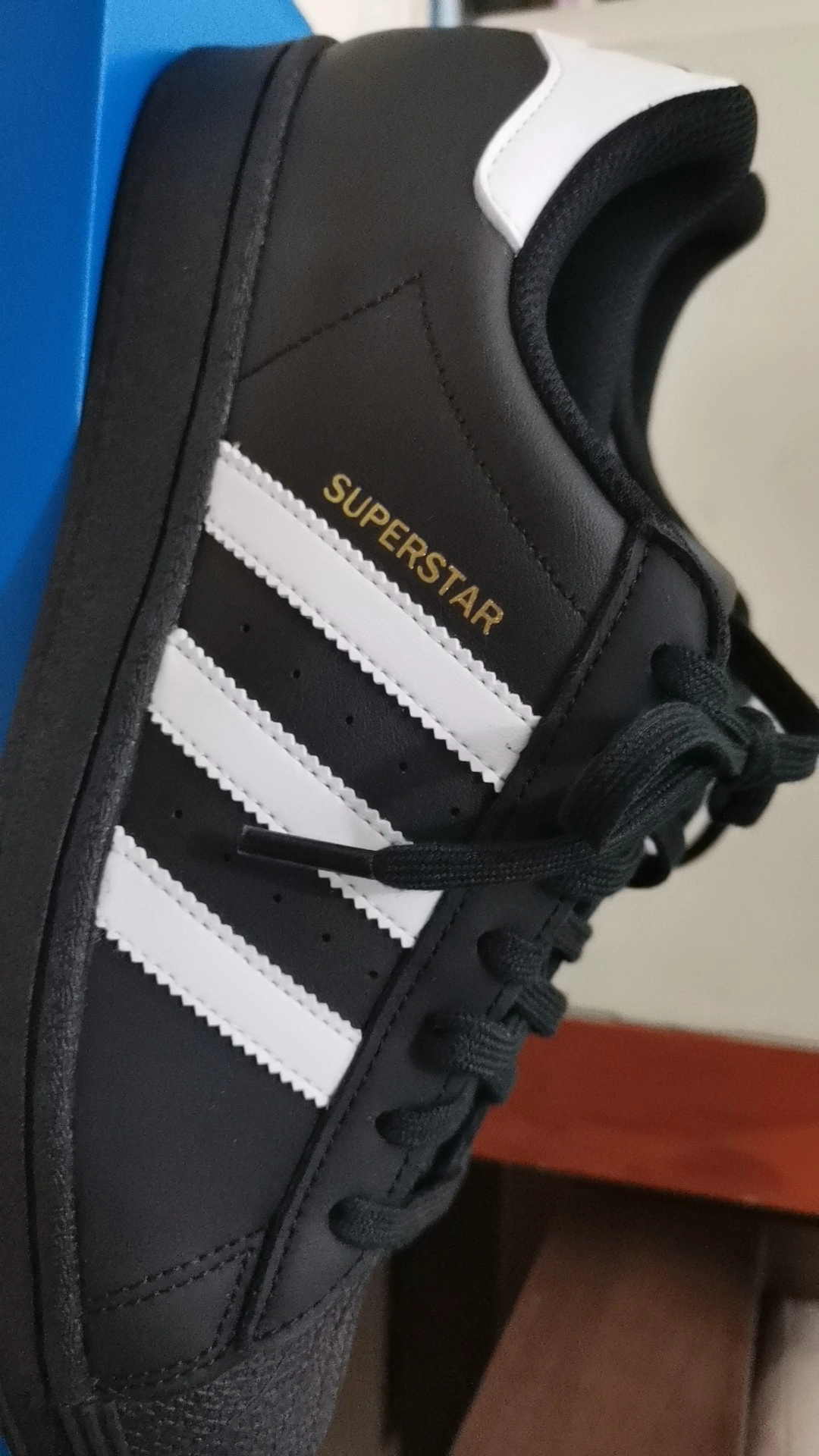 custom review-Adidas Originals Superstar Core Black Cloud White Gold