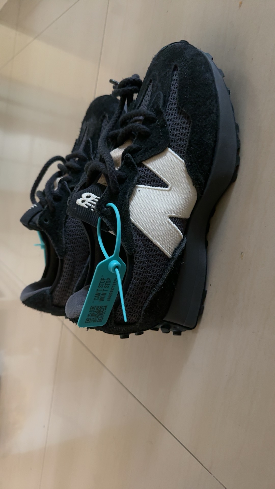 custom review-New Balance NB 327 Легкий Низкий Топ Беговые Кроссовки Унисекс Черный Серый