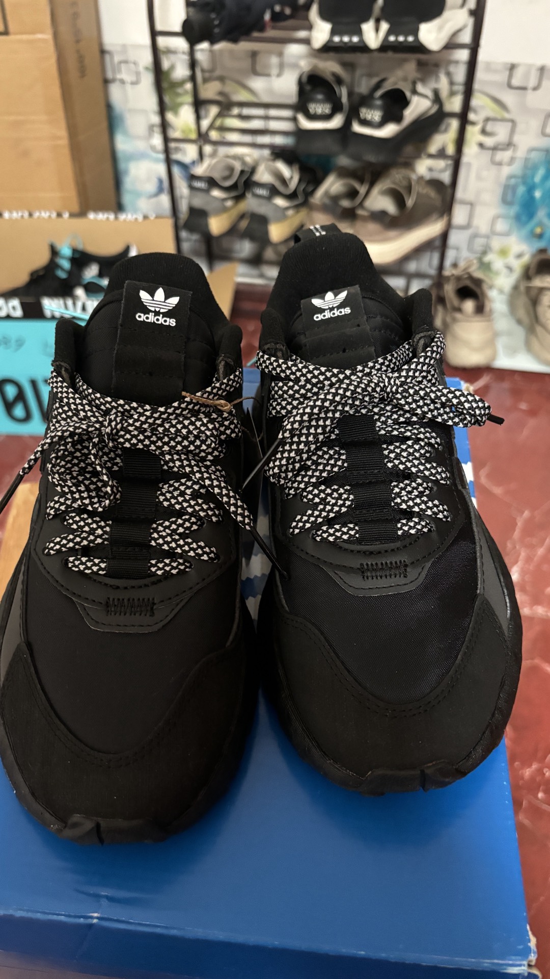 custom review-Adidas Originals Nite Jogger WINTERIZED Низкий Топ Casual Унисекс Черный