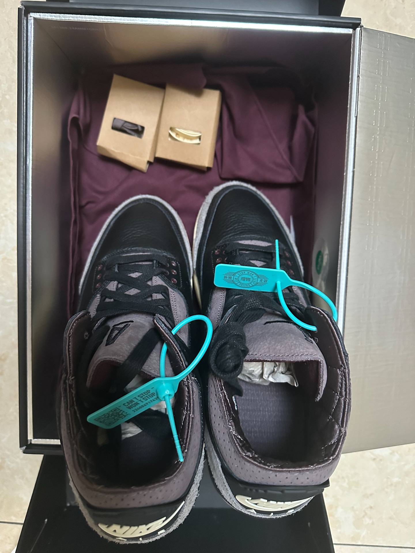 custom review-A Ma Maniere X Air Jordan 3 "Black"