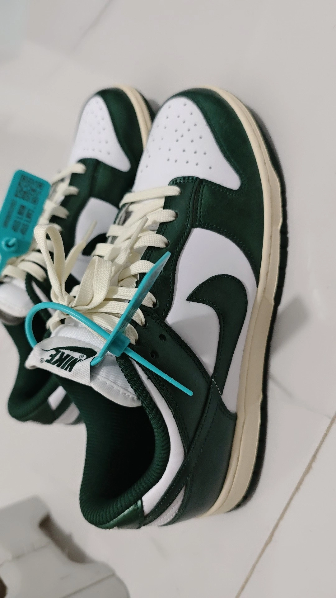 custom review-Nike Dunk 'Винтажный зеленый' Низкие кроссовки для скейтбординга Женские Белый Зеленый