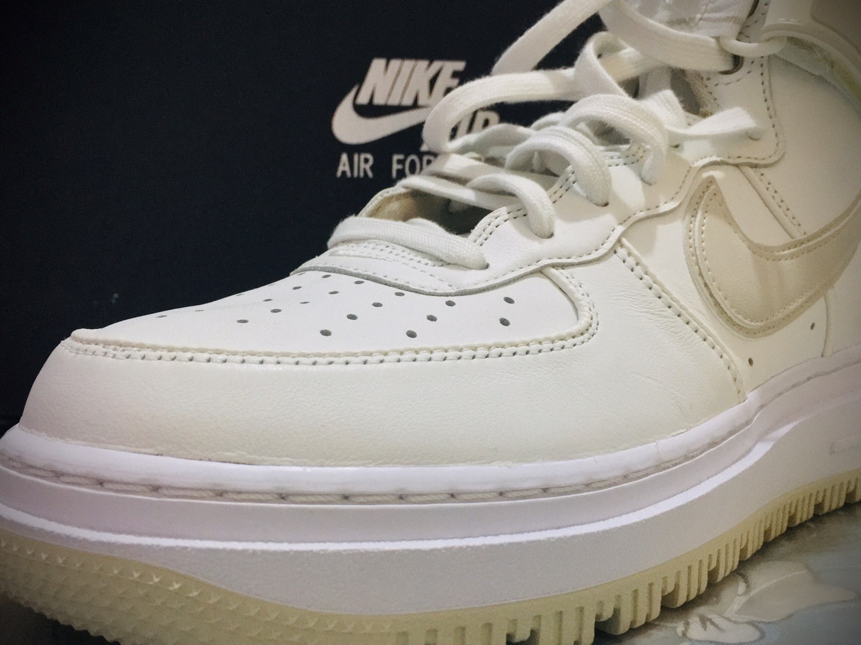 custom review-Nike Air Force 1 High Топ Скейтборд Кроссовки Мужские Белые