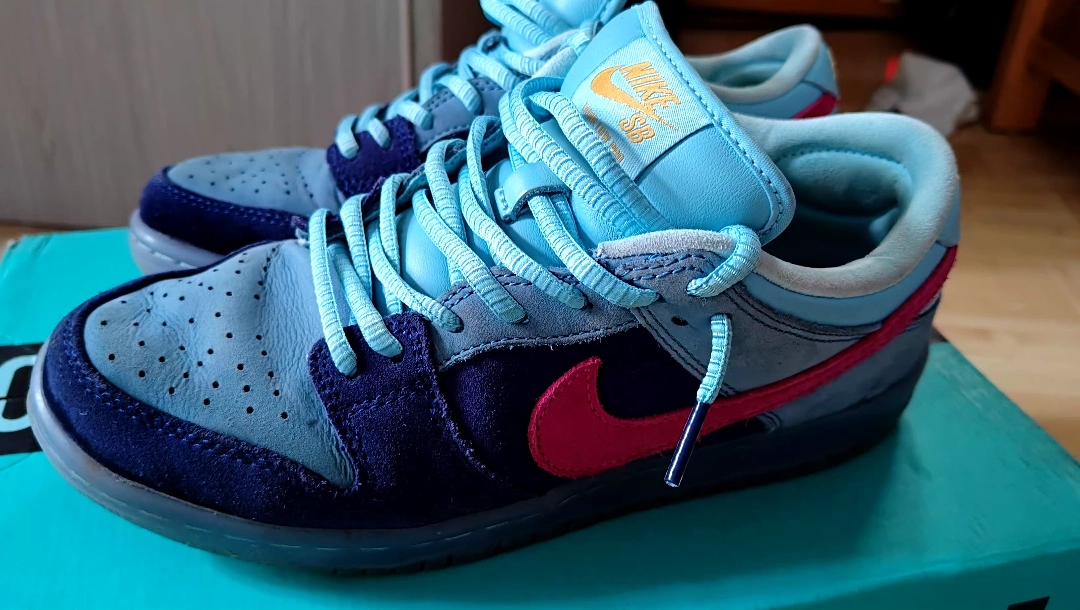 custom review-RUN The Jewels x Nike Dunk SB Rap Group Коллаборация Скаутер Кроссовки Low Top Синий Monster Унисекс Синий
