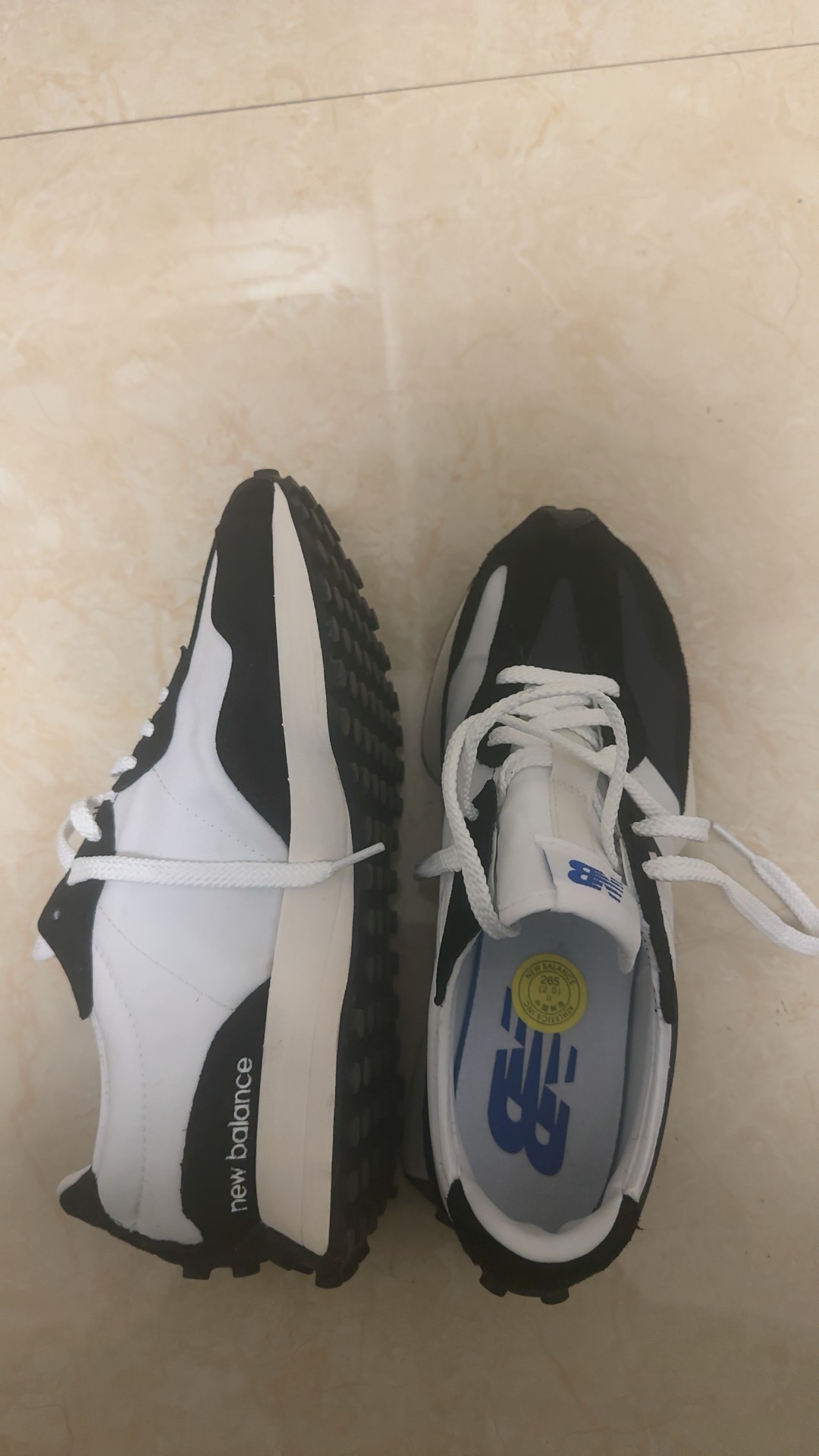 custom review-New Balance NB 327 Устойчивый к истиранию Дышащий Низкий Топ Повседневная Городская Коммутерская Беговая Обувь Унисекс Черный Белый