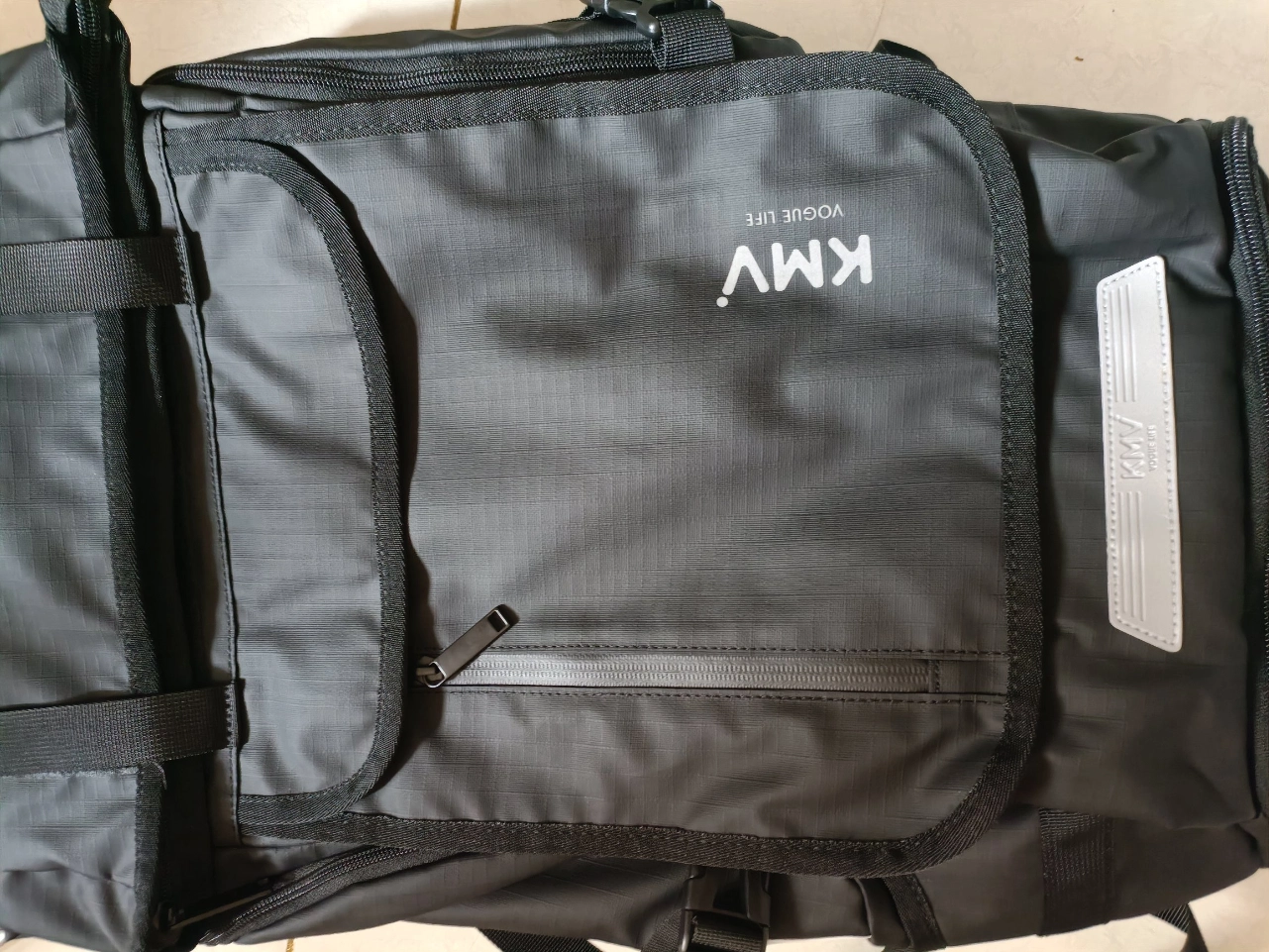 custom review-KMV Полиэстер Рюкзак Стандартный (Standard) Унисекс Белый Черный