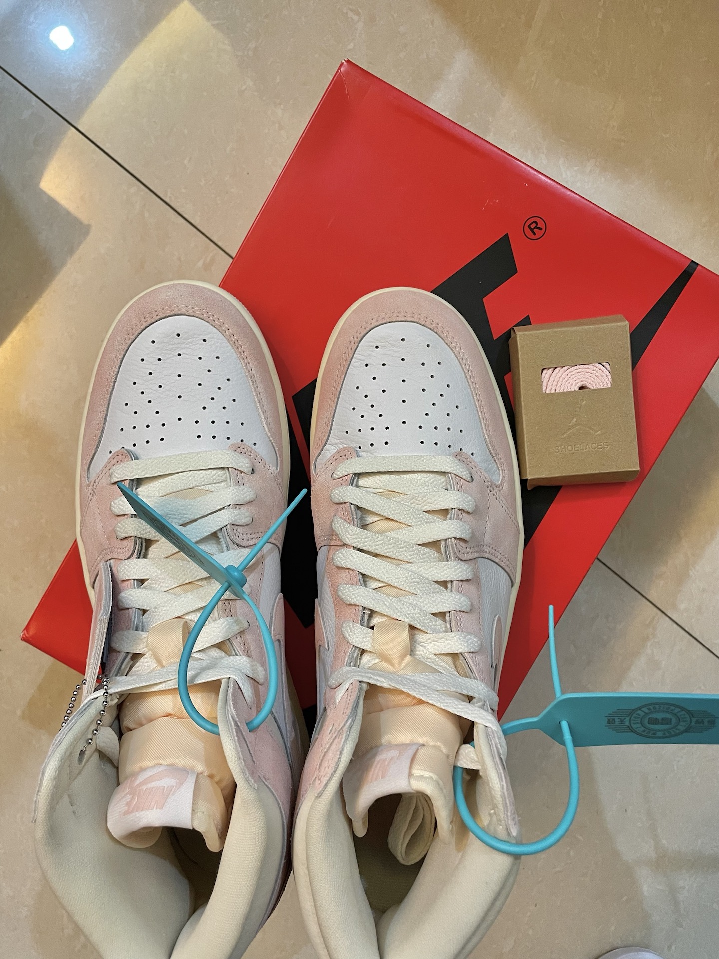 custom review-Jordan Air Jordan 1 Washed Pink High Top Vintage Баскетбольные Кроссовки Женские Pink White